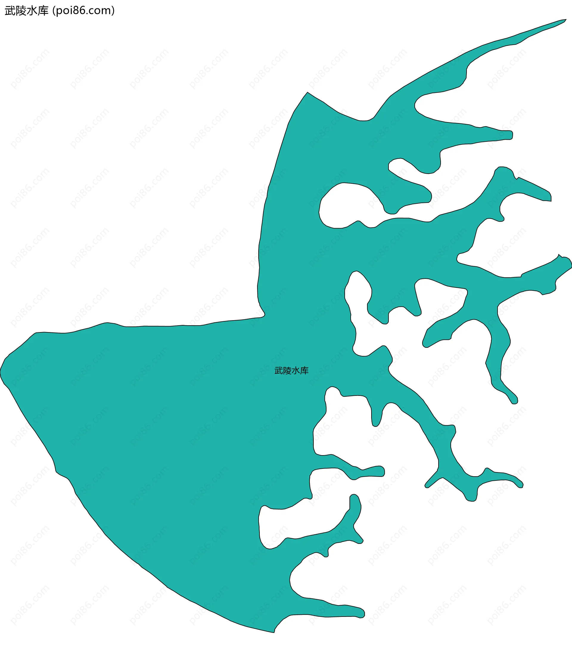 武陵水库边界地图