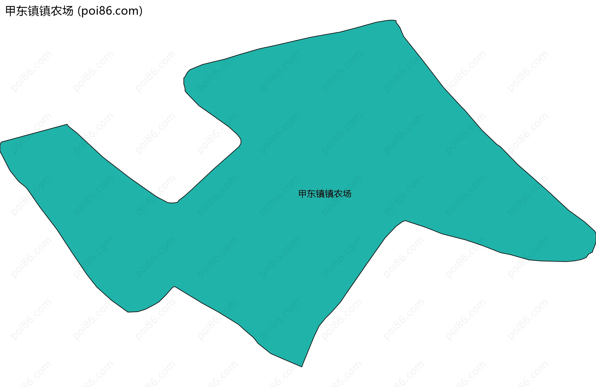 甲东镇镇农场边界地图