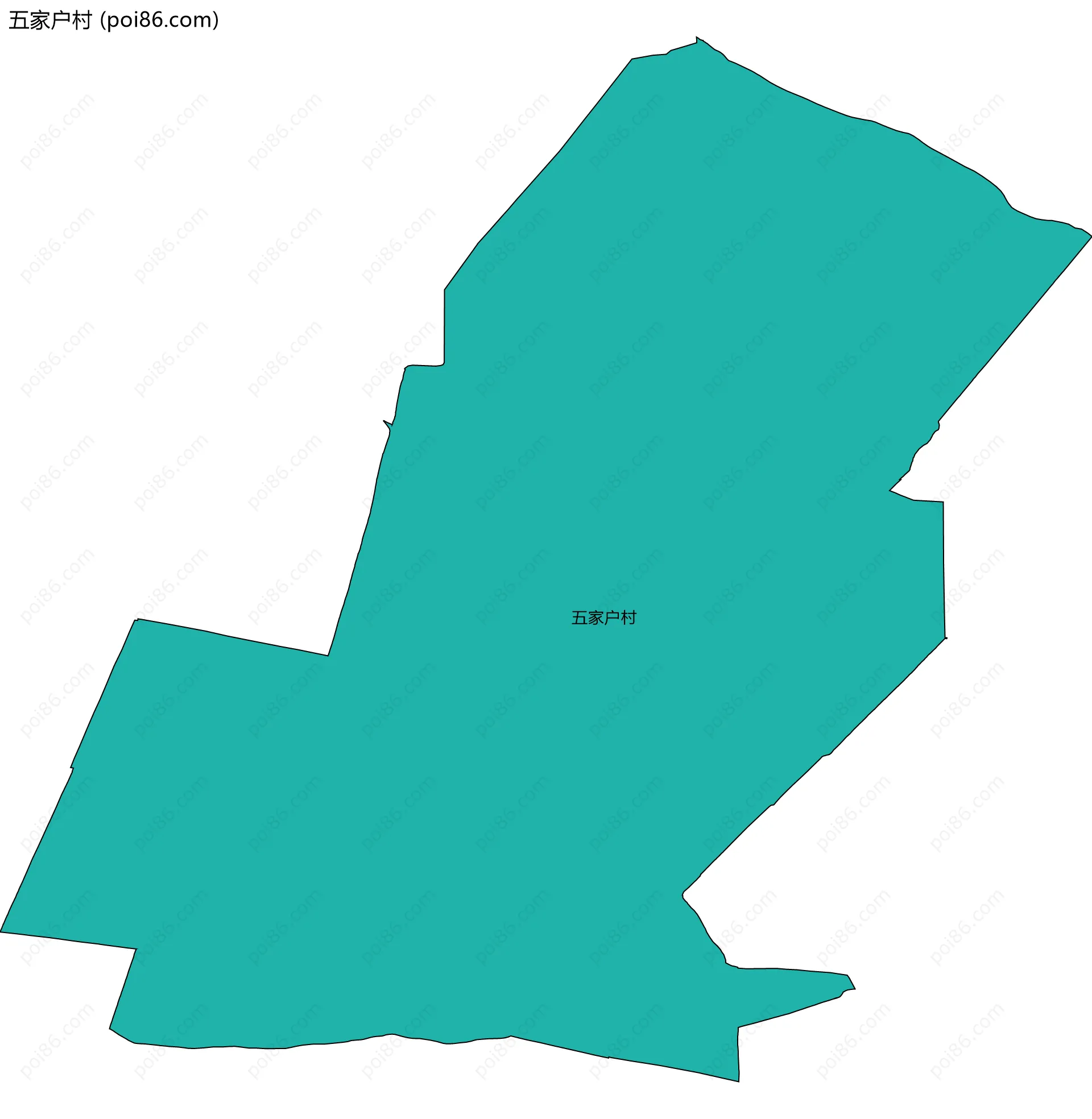 五家户村边界地图