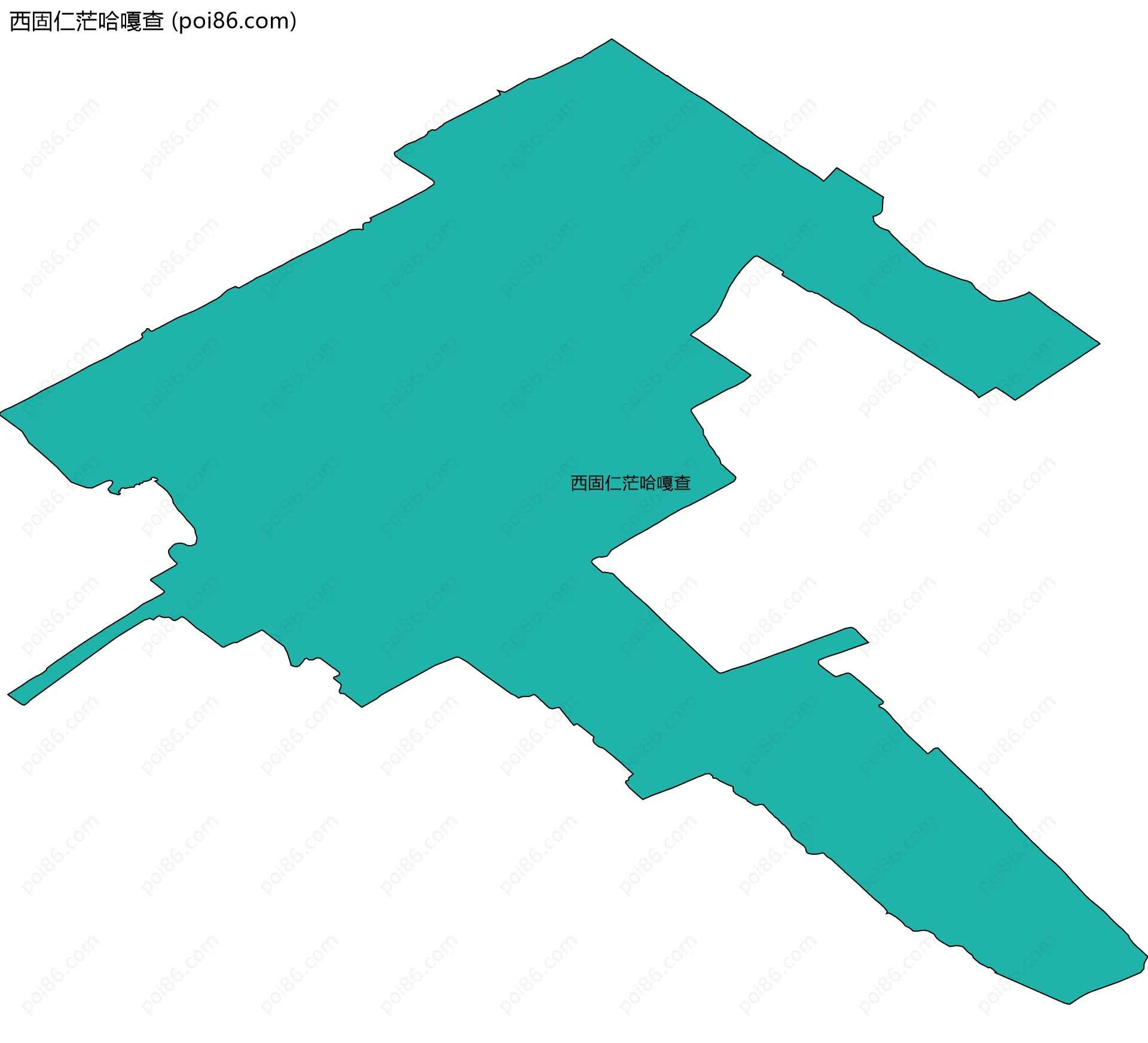 西固仁茫哈嘎查边界地图