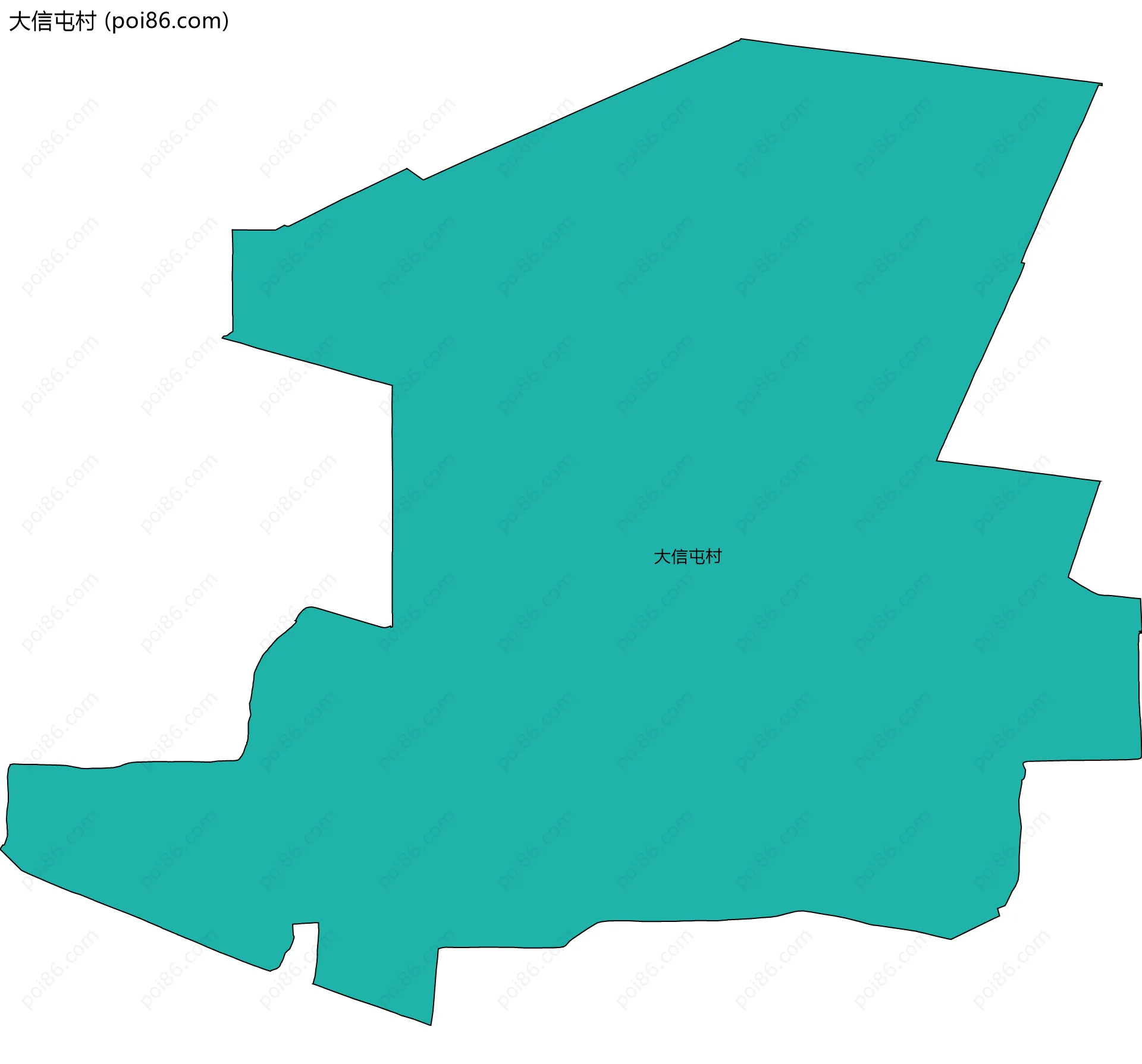 大信屯村边界地图
