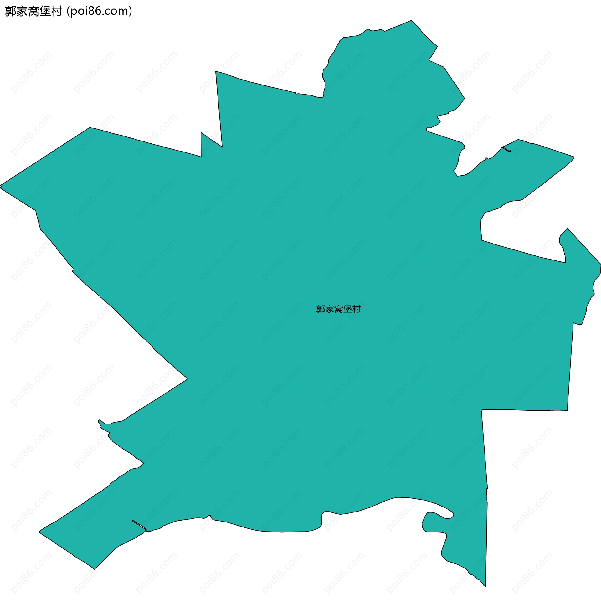 郭家窝堡村边界地图