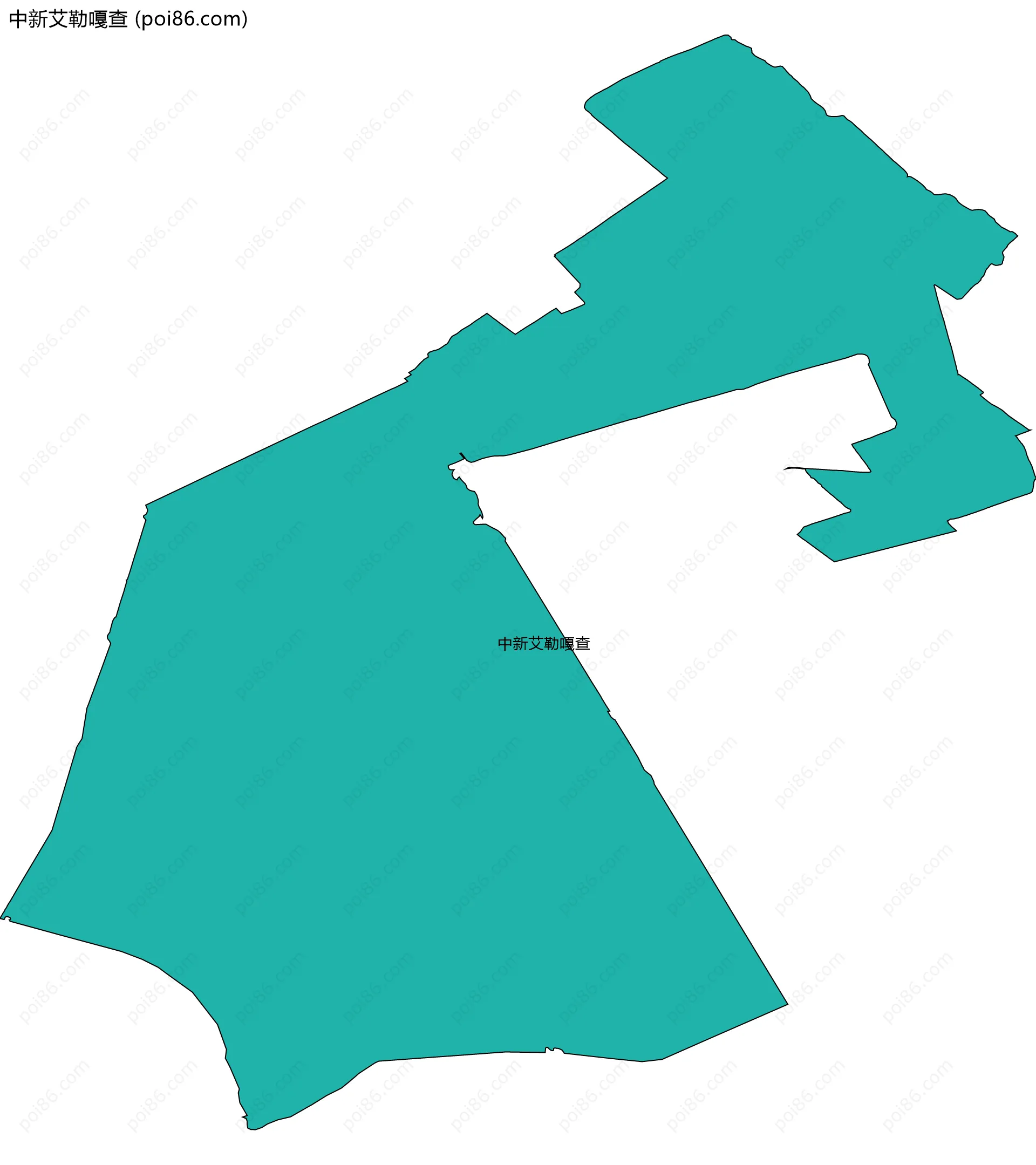 中新艾勒嘎查边界地图