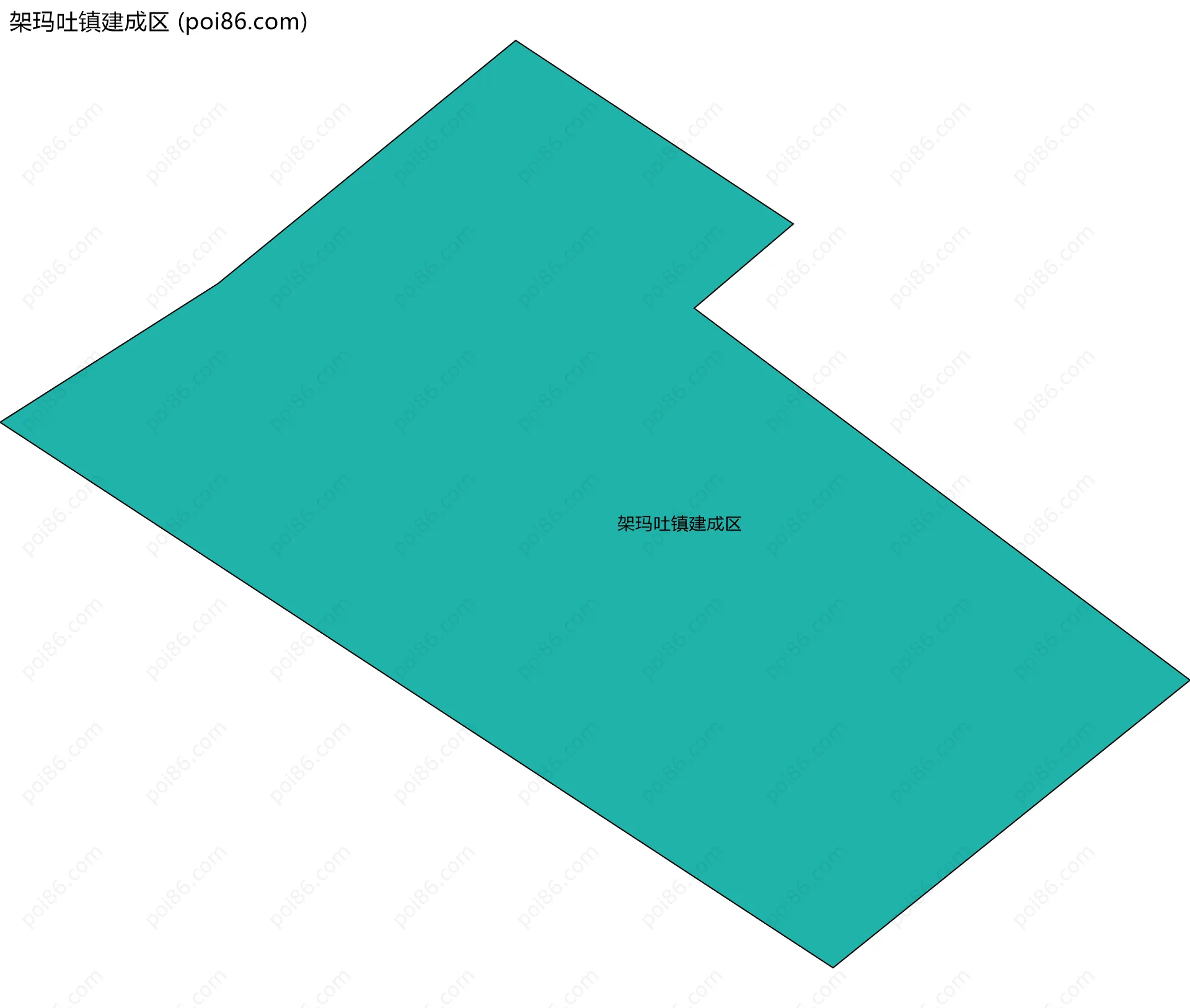 架玛吐镇建成区边界地图