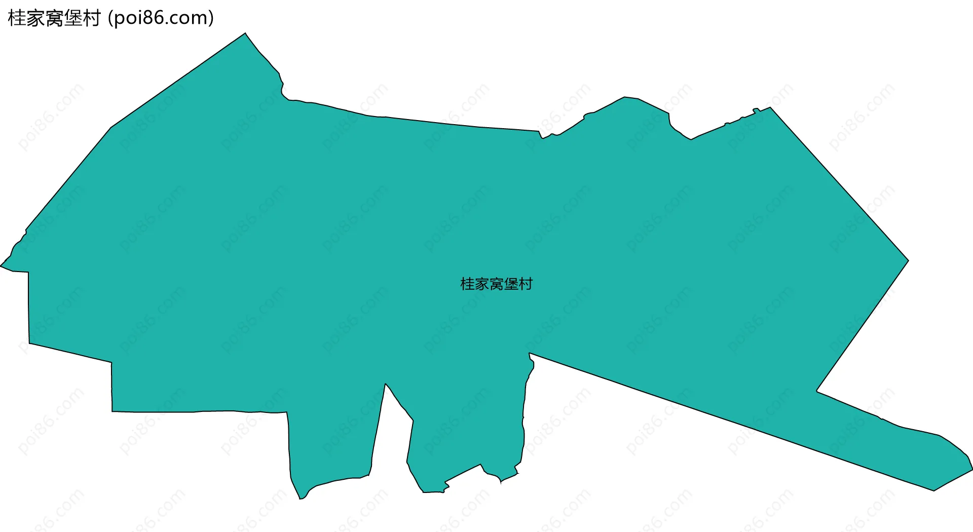 桂家窝堡村边界地图