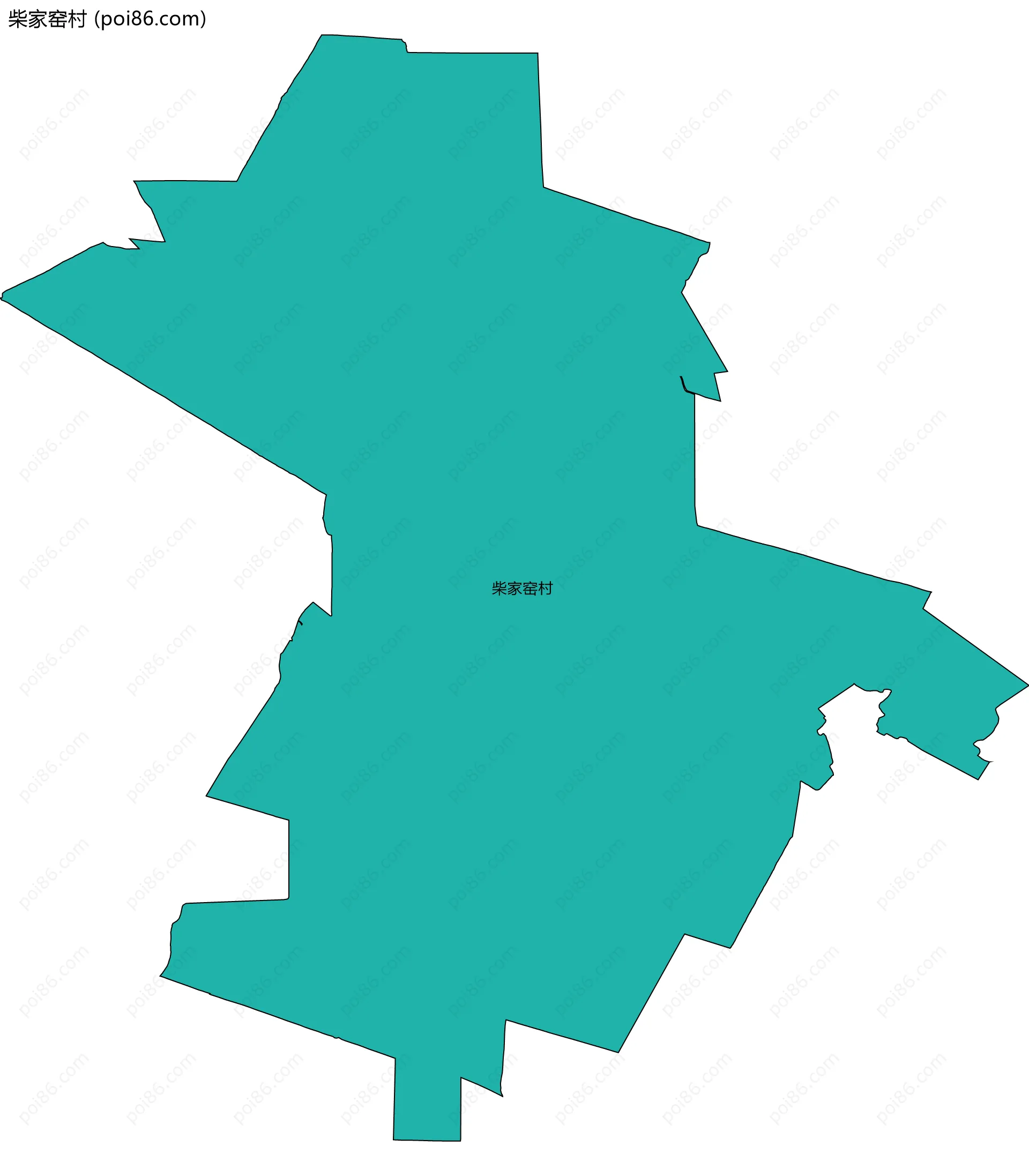 柴家窑村边界地图