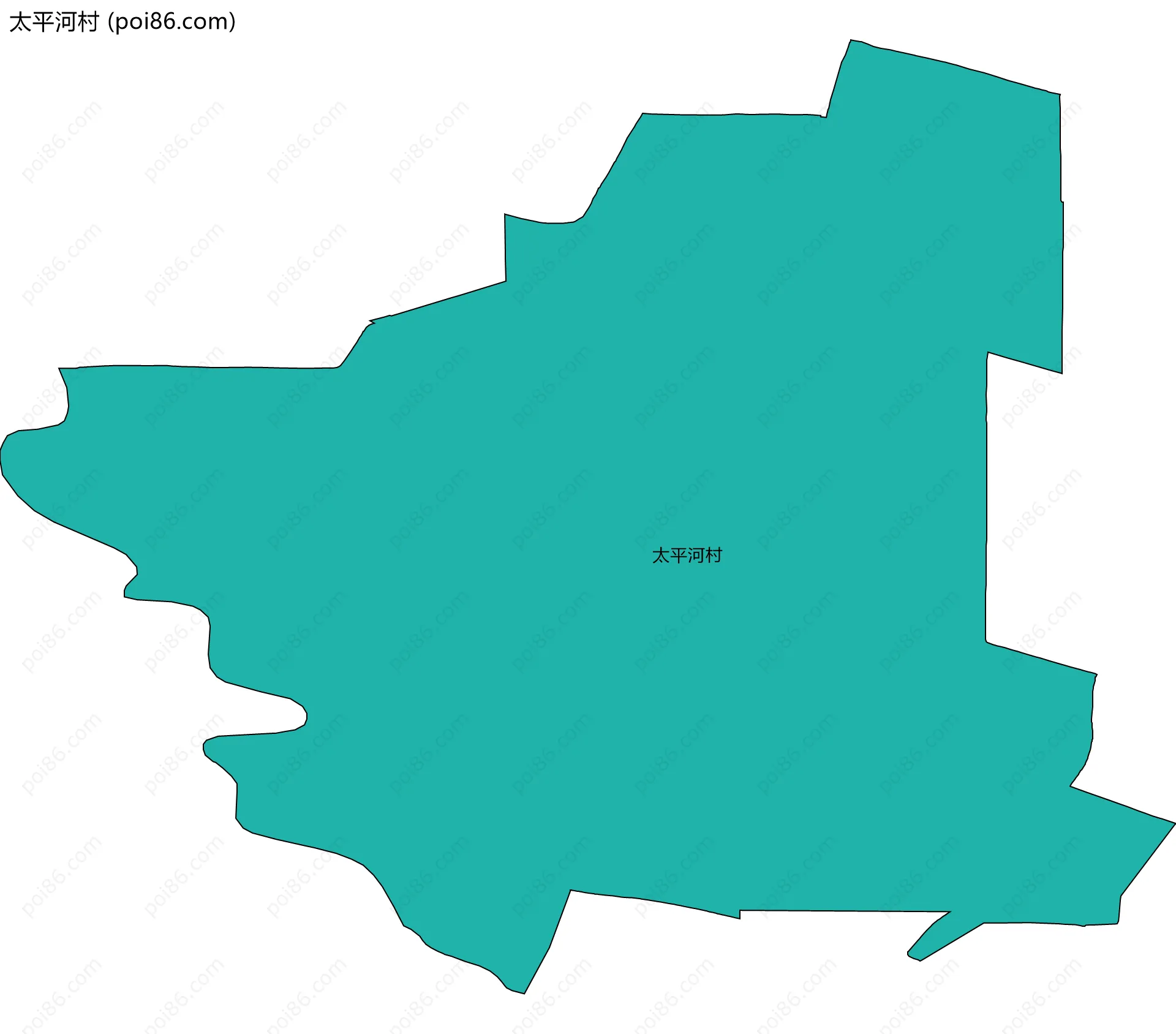 太平河村边界地图