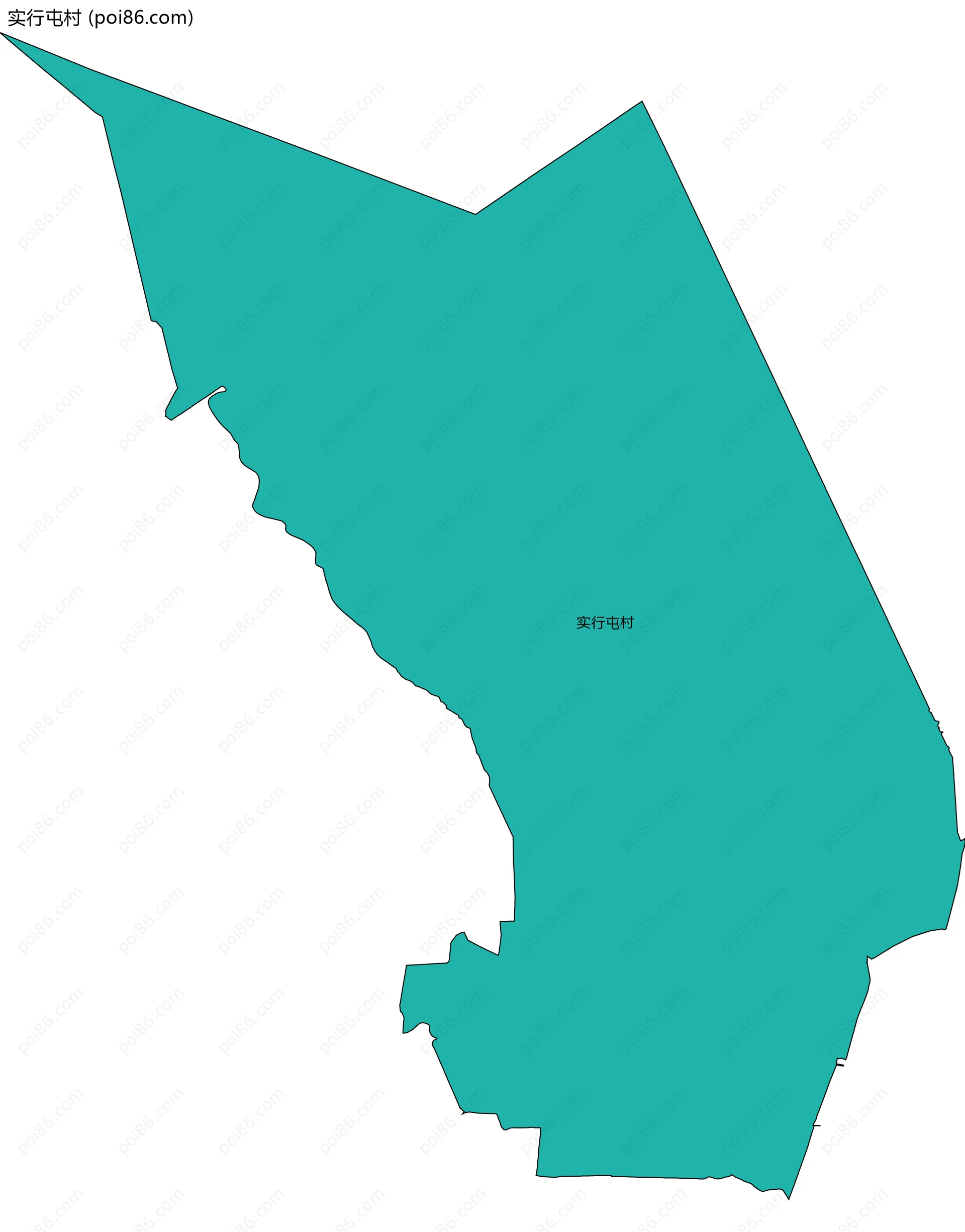 实行屯村边界地图