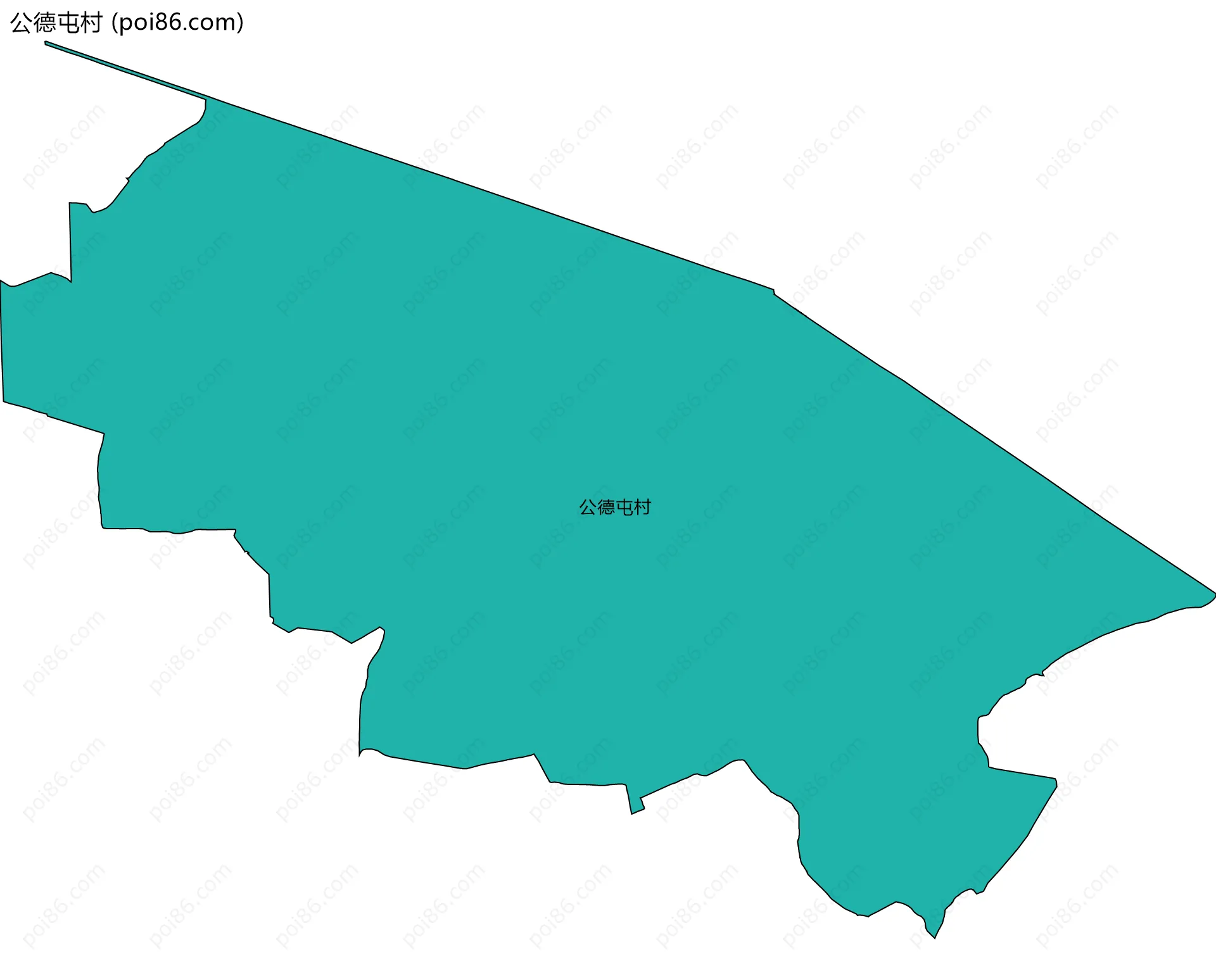 公德屯村边界地图