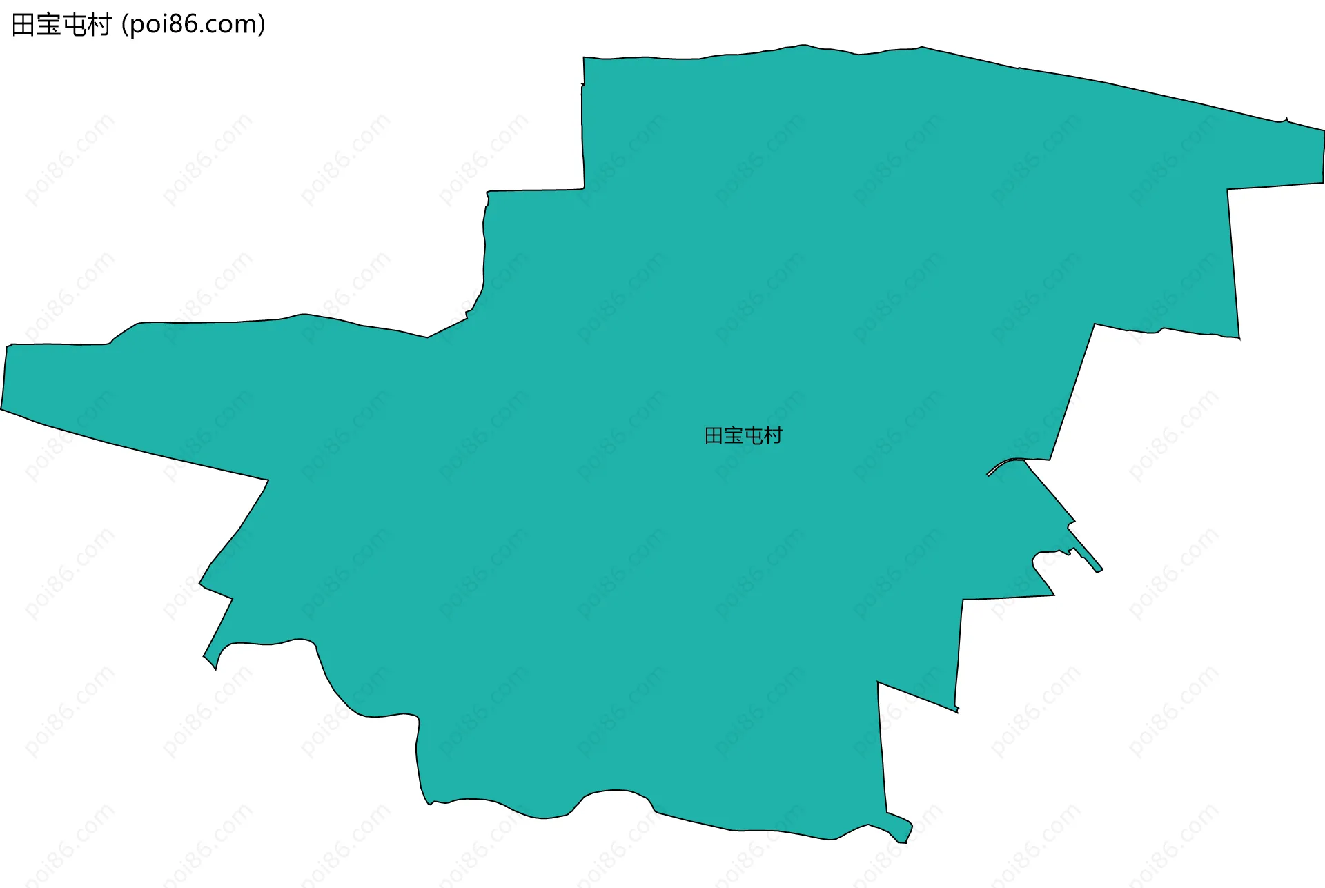 田宝屯村边界地图