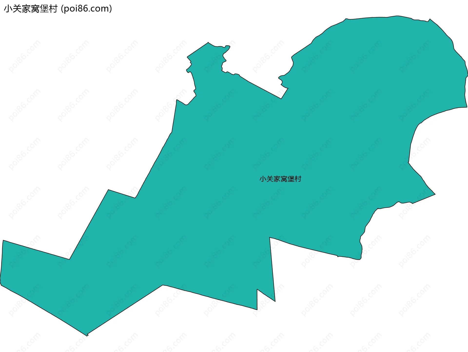 小关家窝堡村边界地图