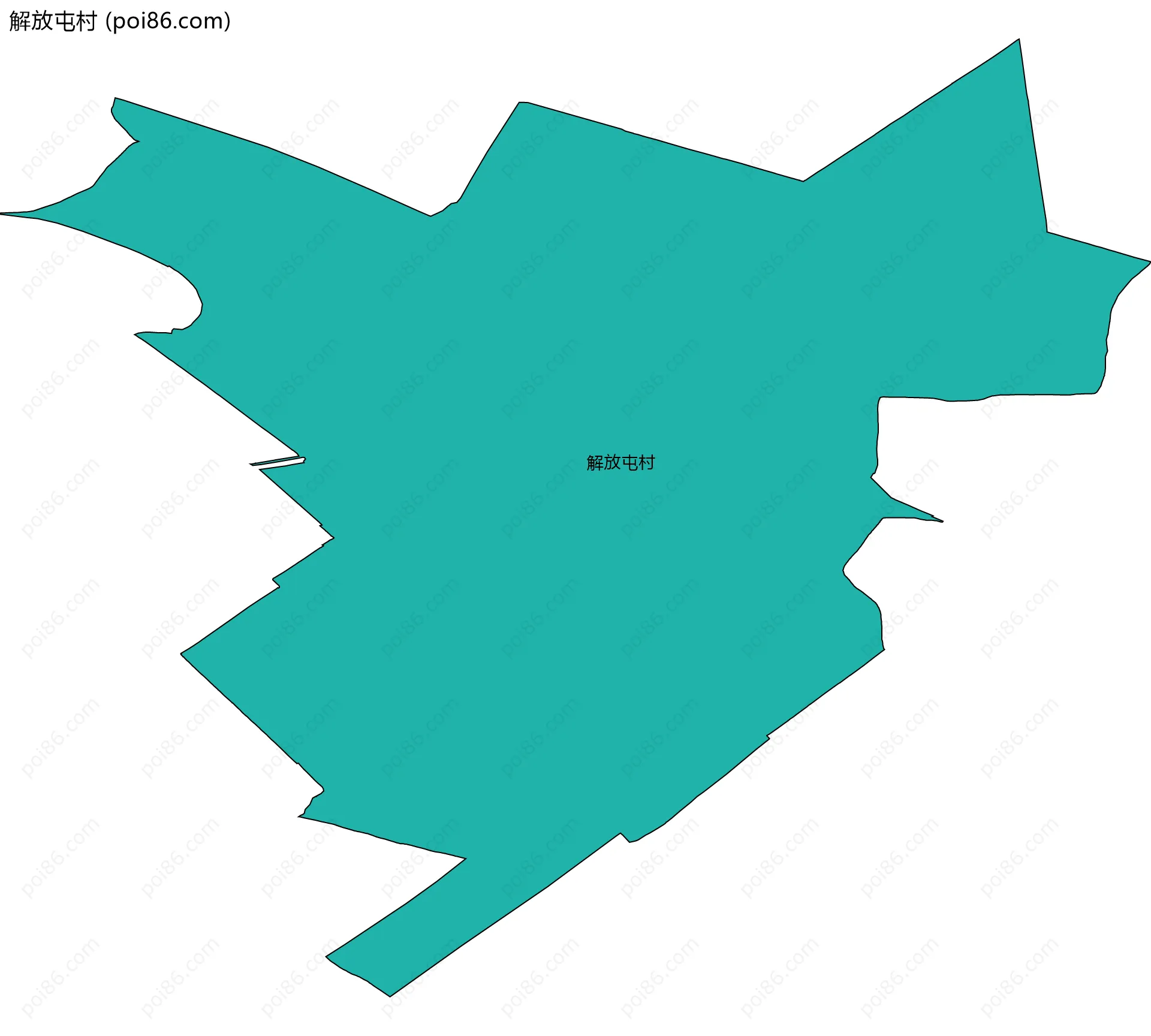 解放屯村边界地图