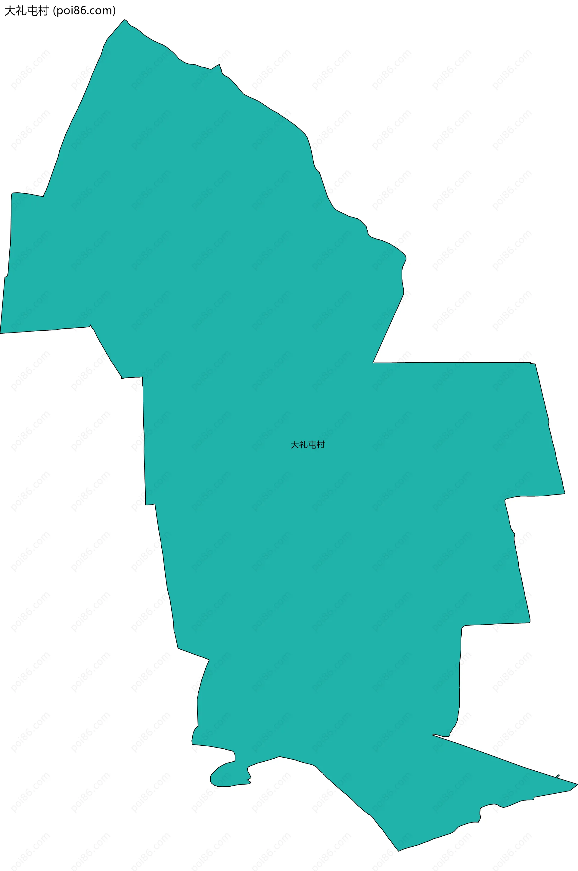 大礼屯村边界地图