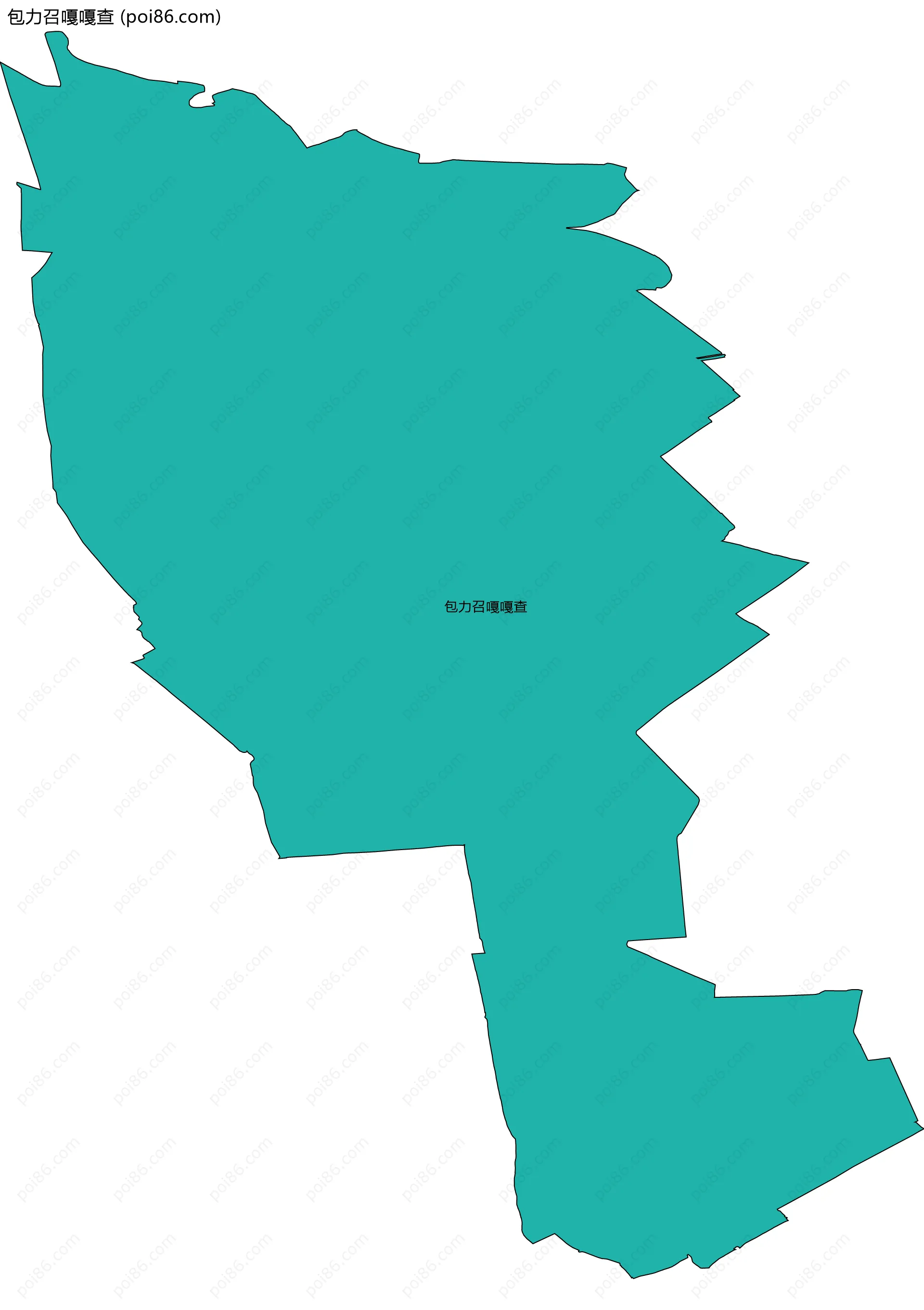 包力召嘎嘎查边界地图