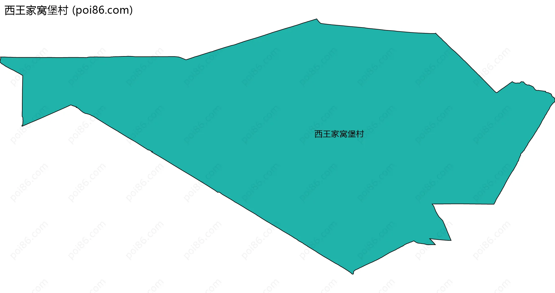 西王家窝堡村边界地图