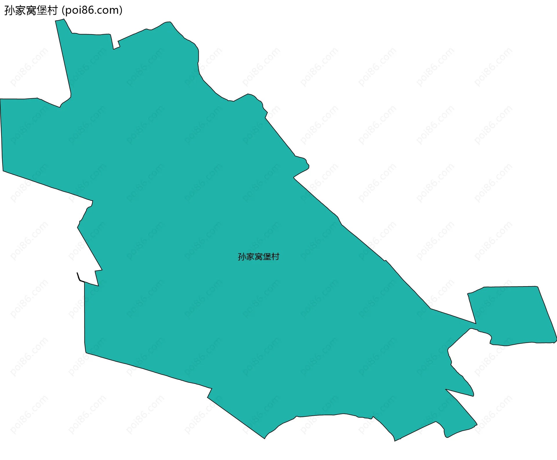 孙家窝堡村边界地图