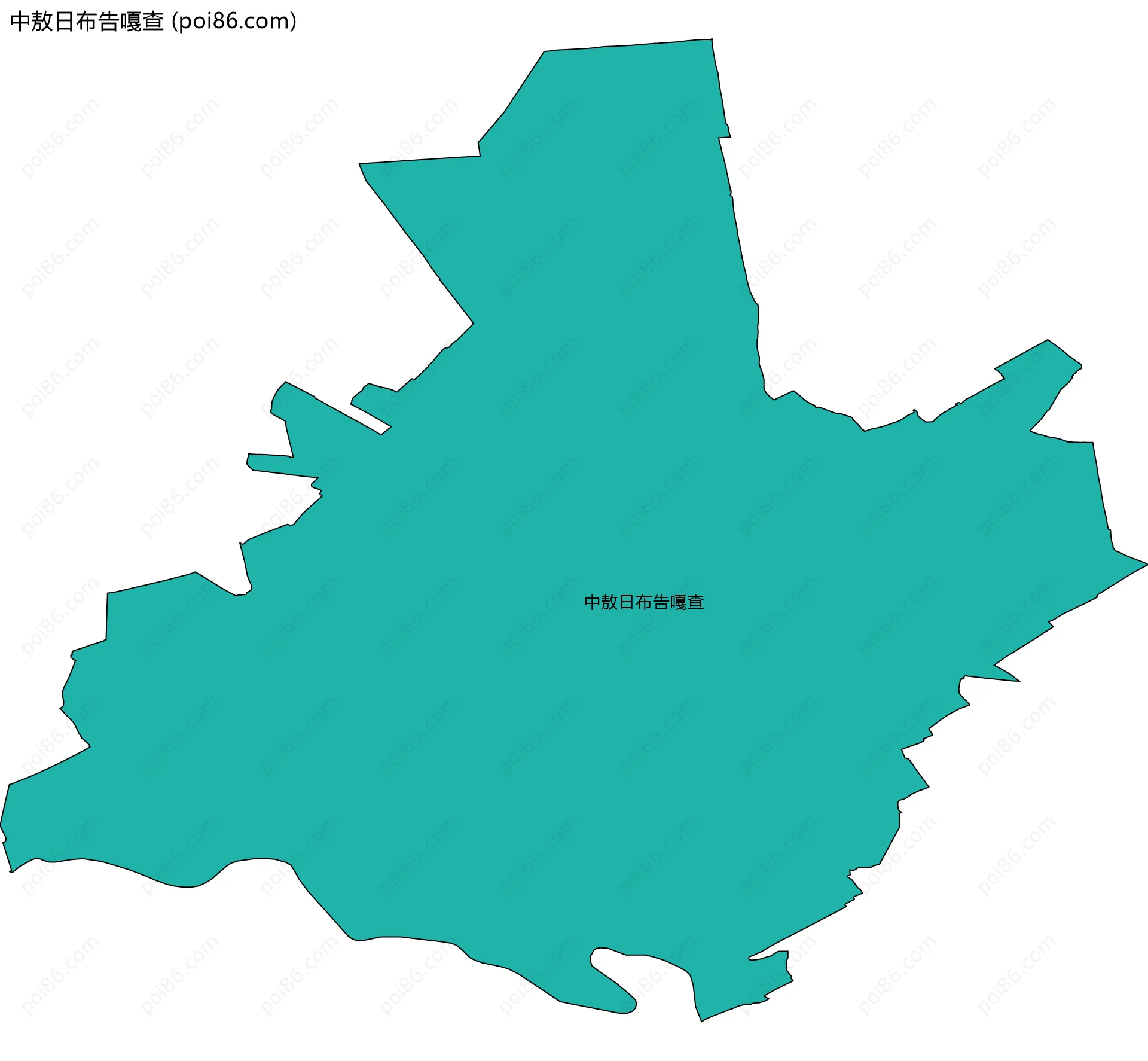 中敖日布告嘎查边界地图