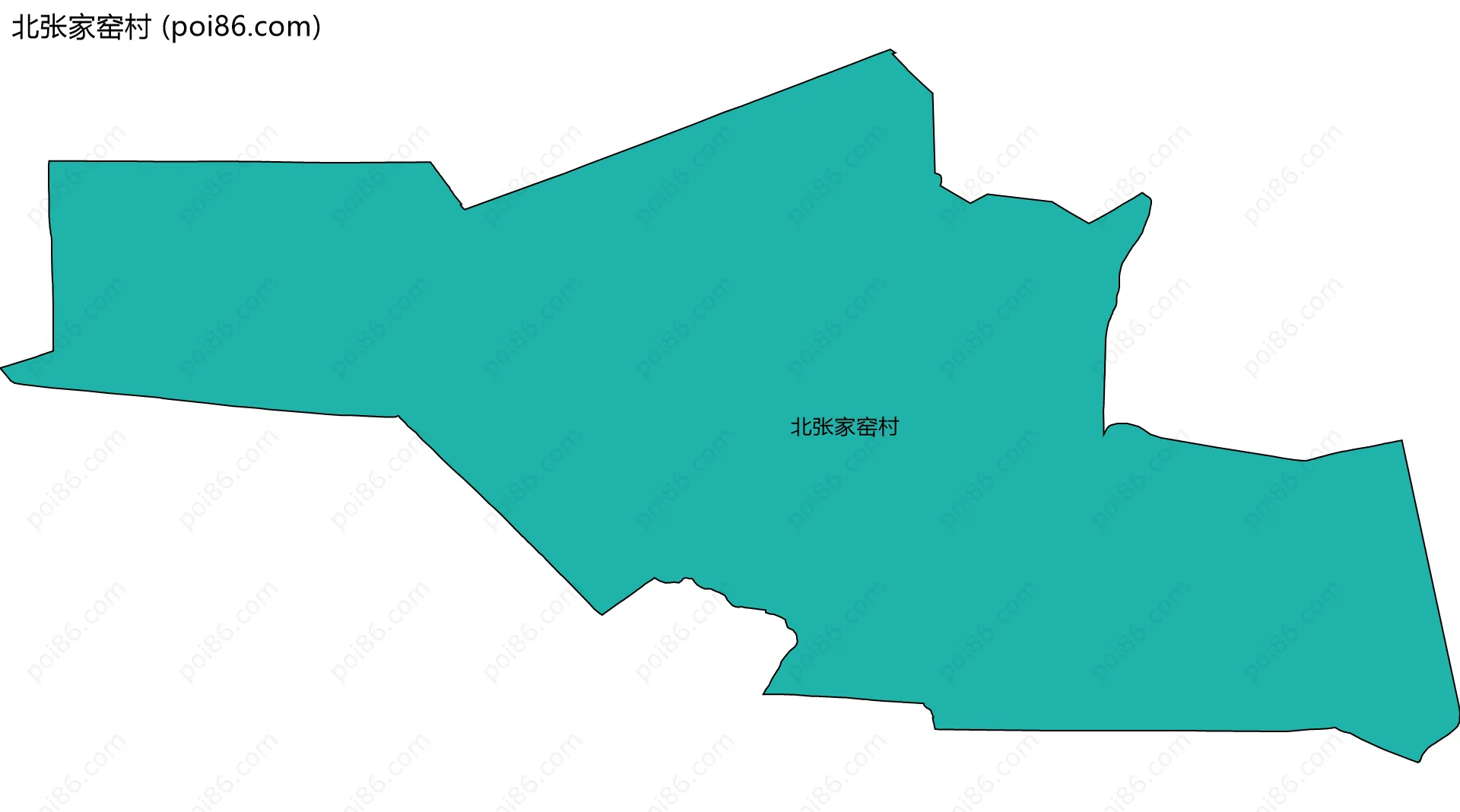 北张家窑村边界地图