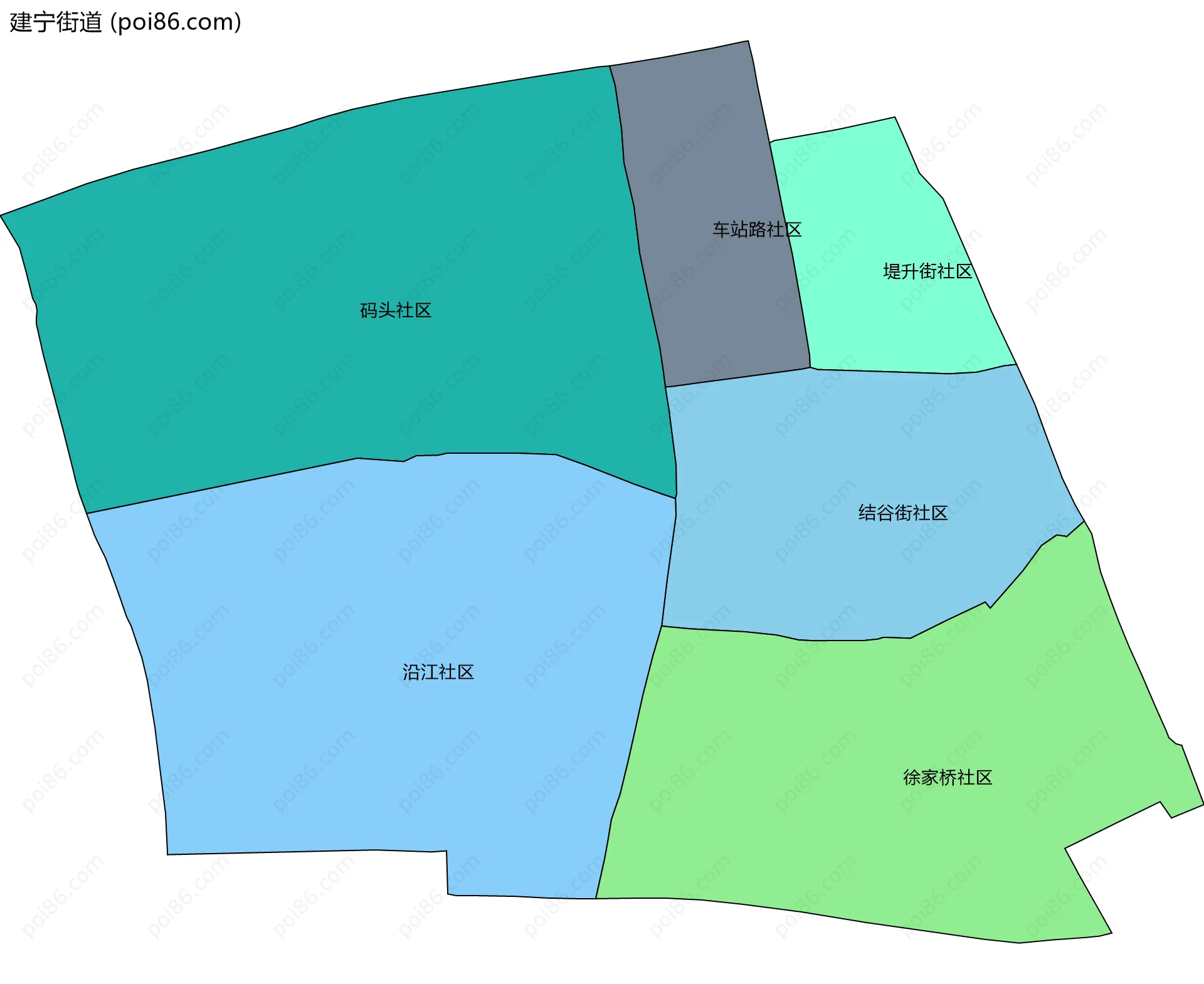 建宁街道边界地图(五级行政区划)