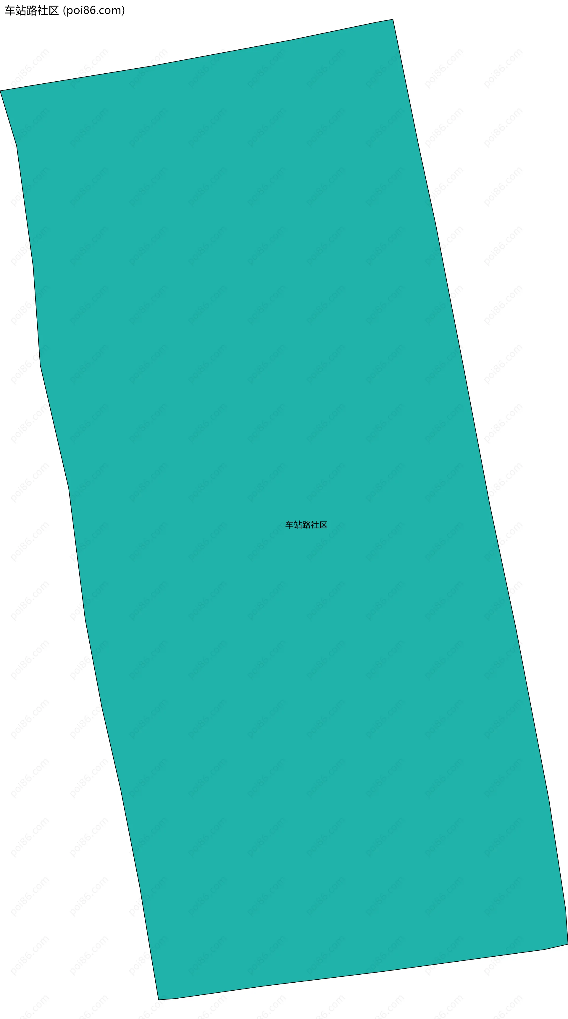 车站路社区边界地图