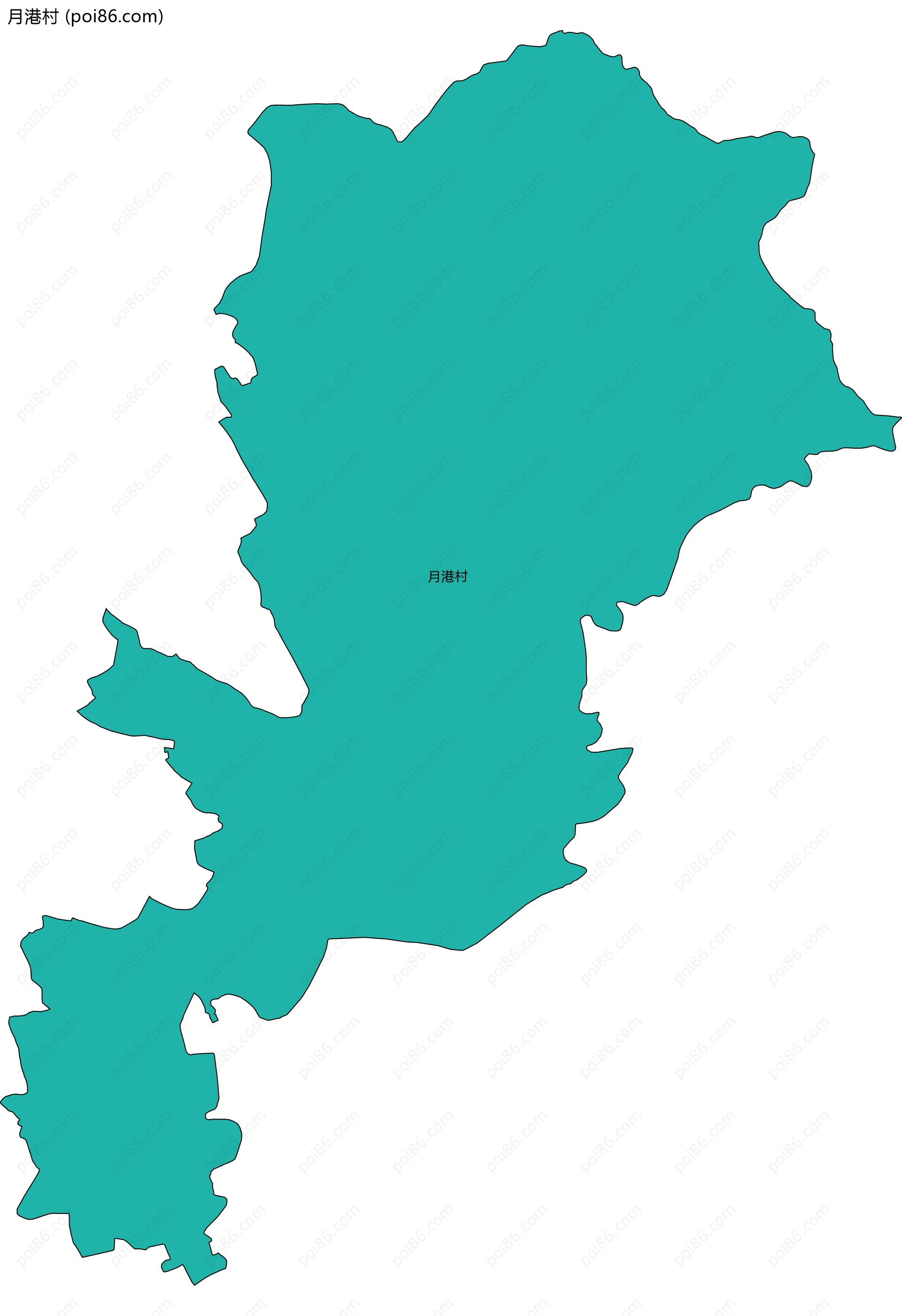 月港村边界地图