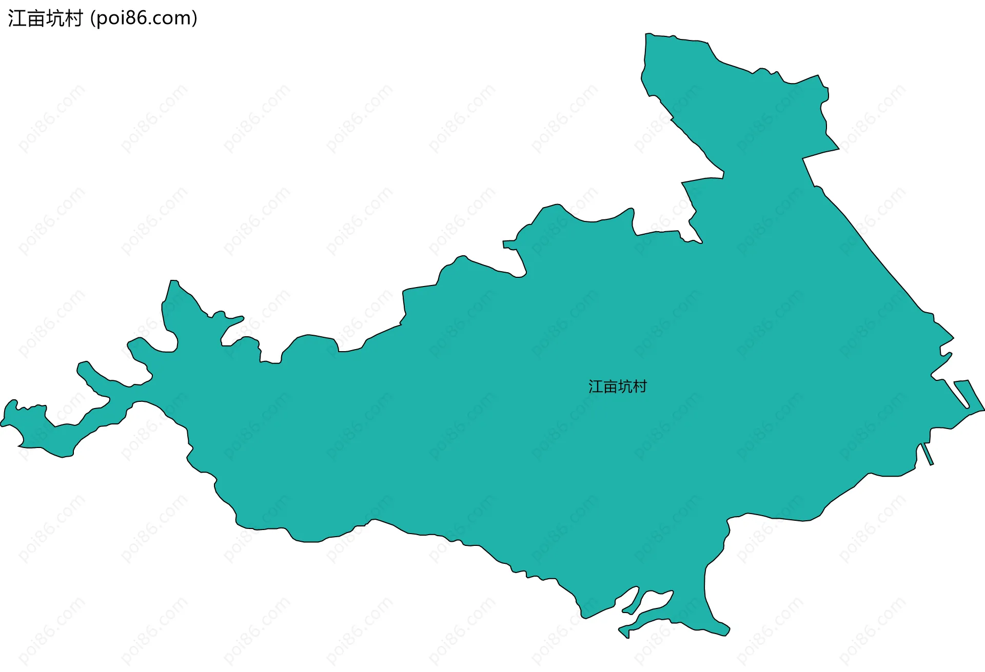 江亩坑村边界地图