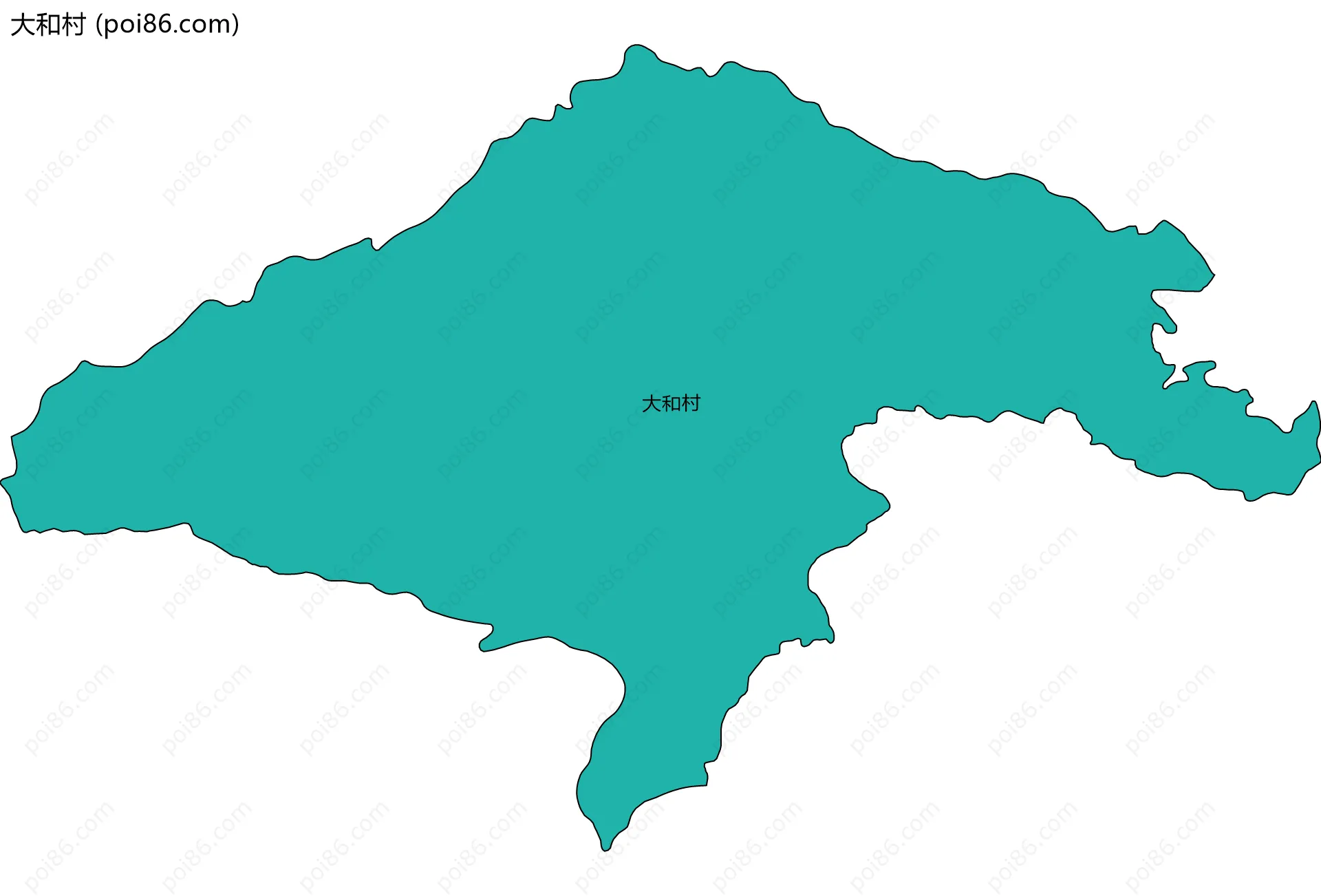 大和村边界地图