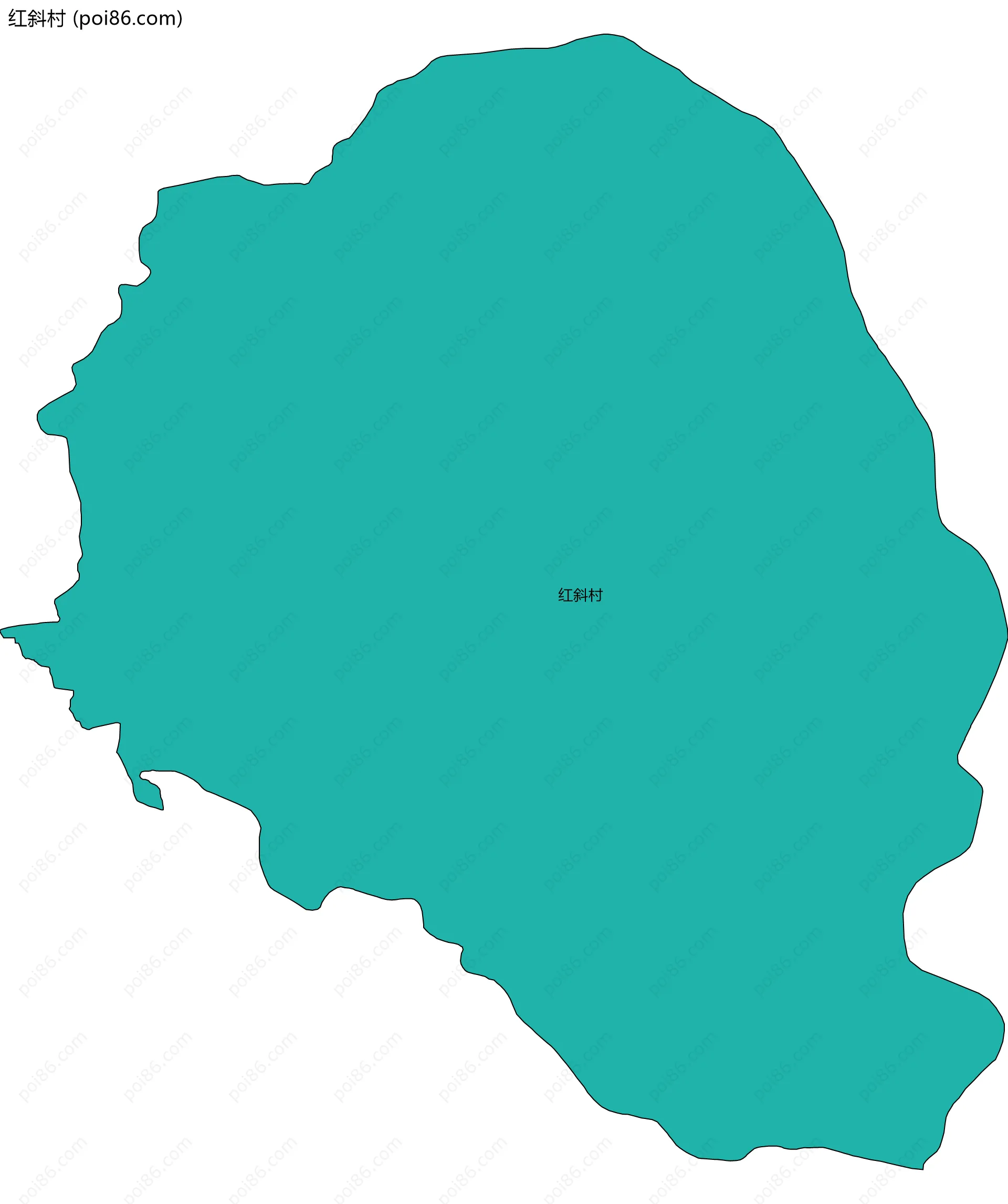 红斜村边界地图