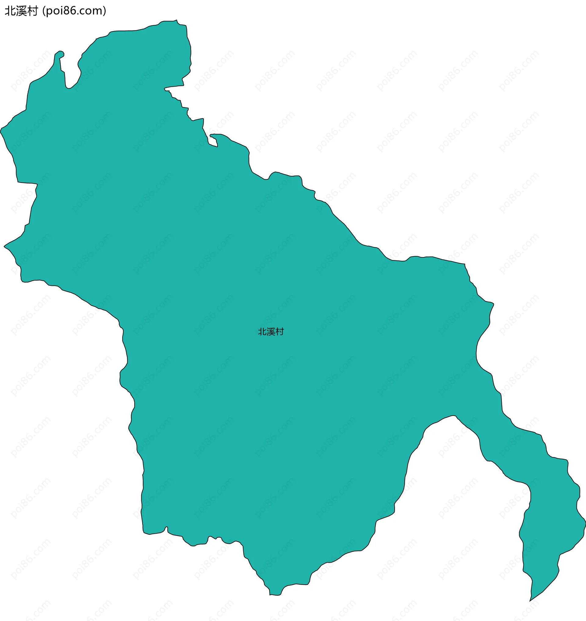 北溪村边界地图