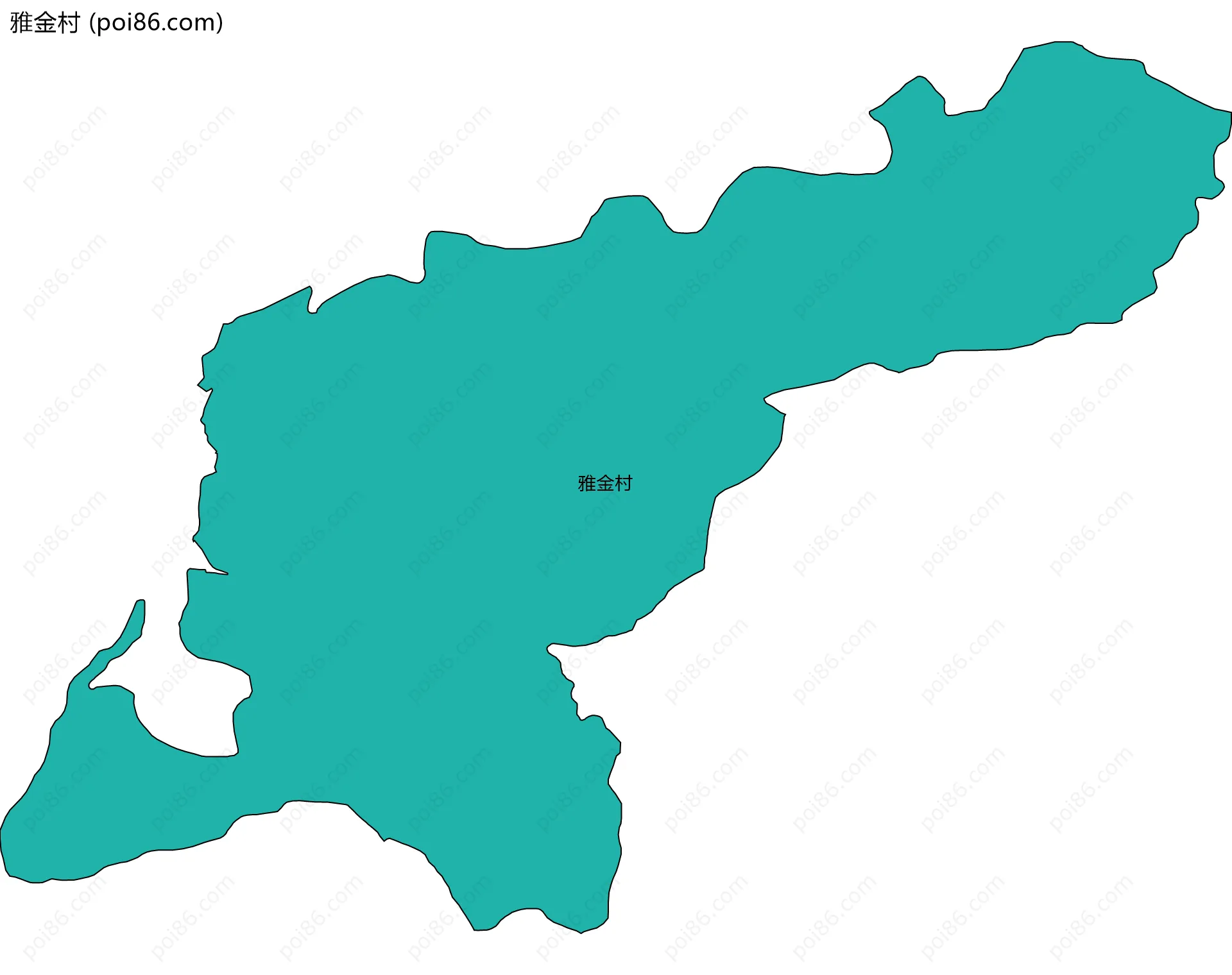 雅金村边界地图