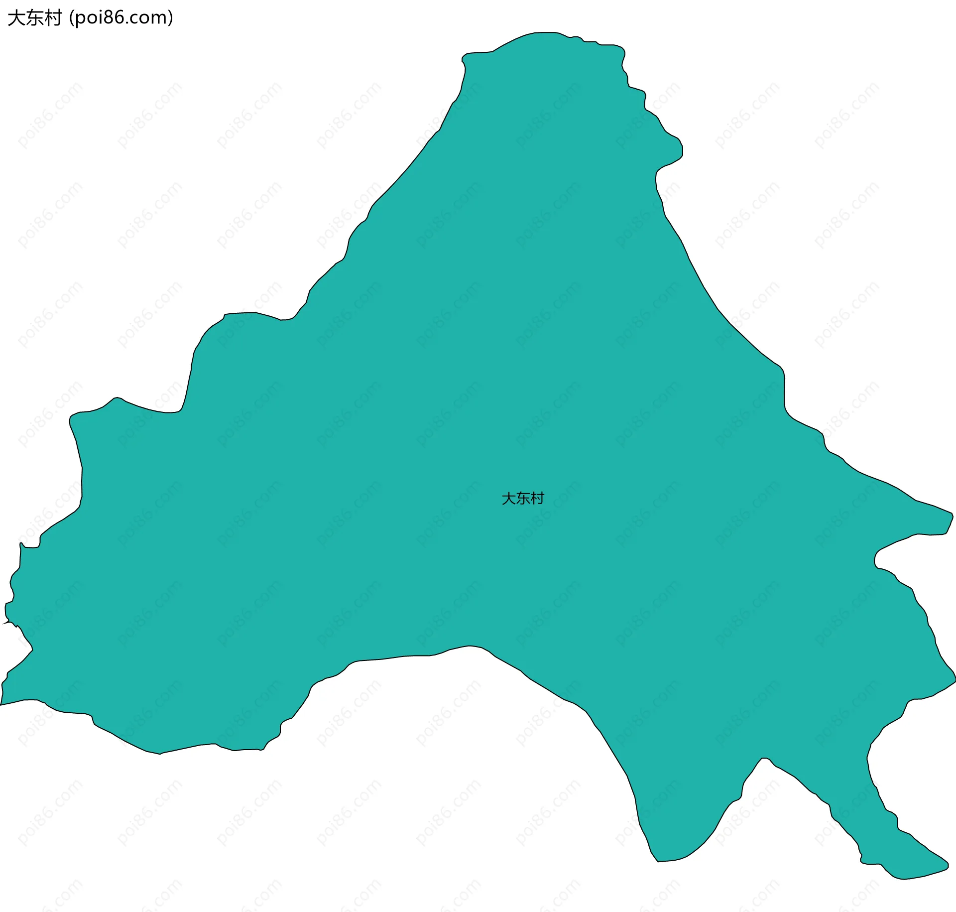 大东村边界地图