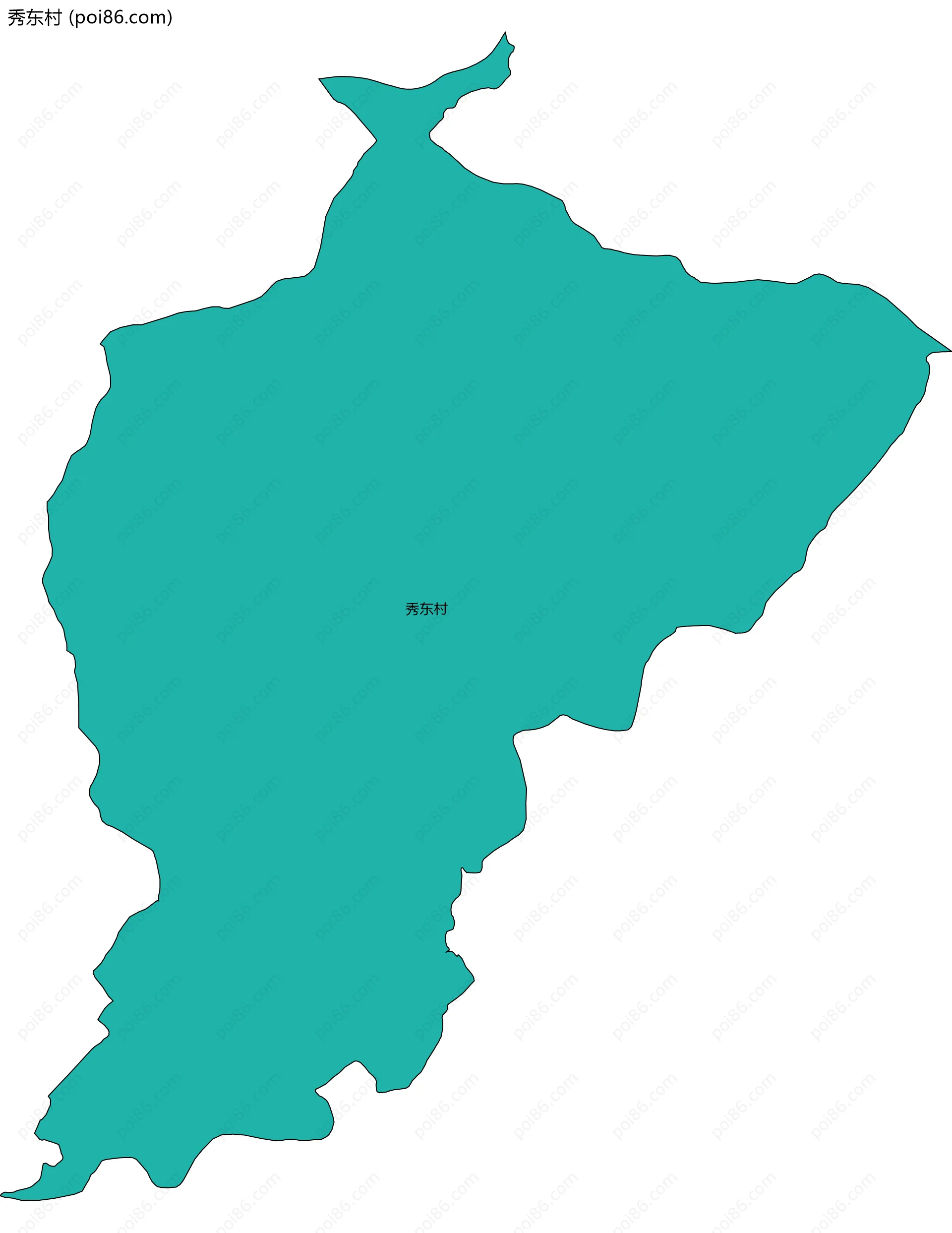秀东村边界地图