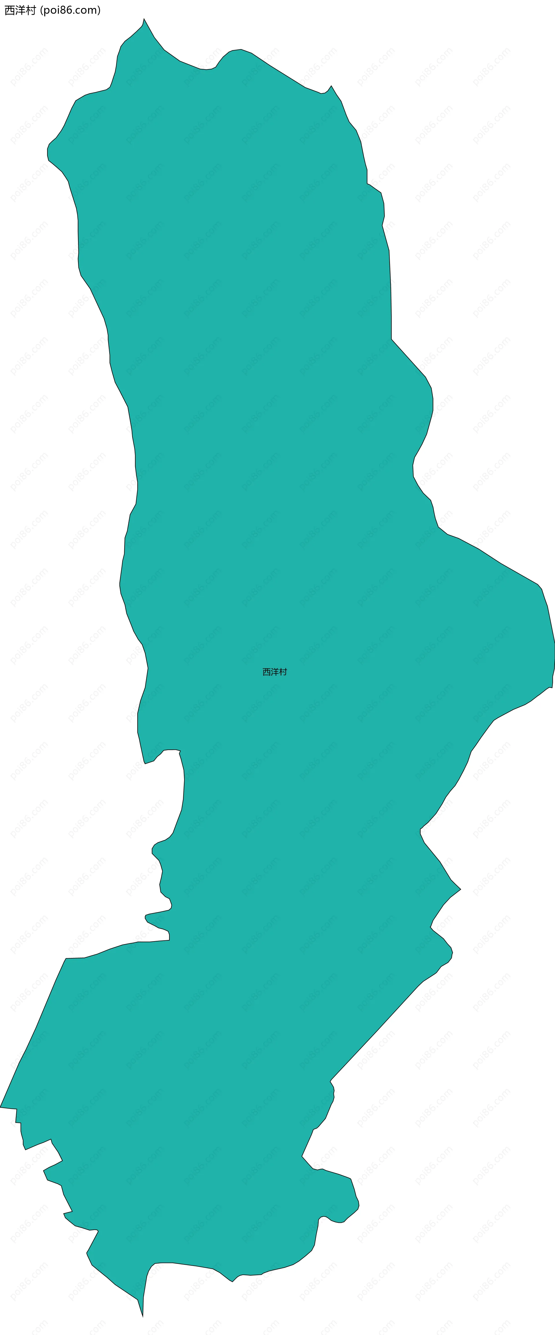 西洋村边界地图