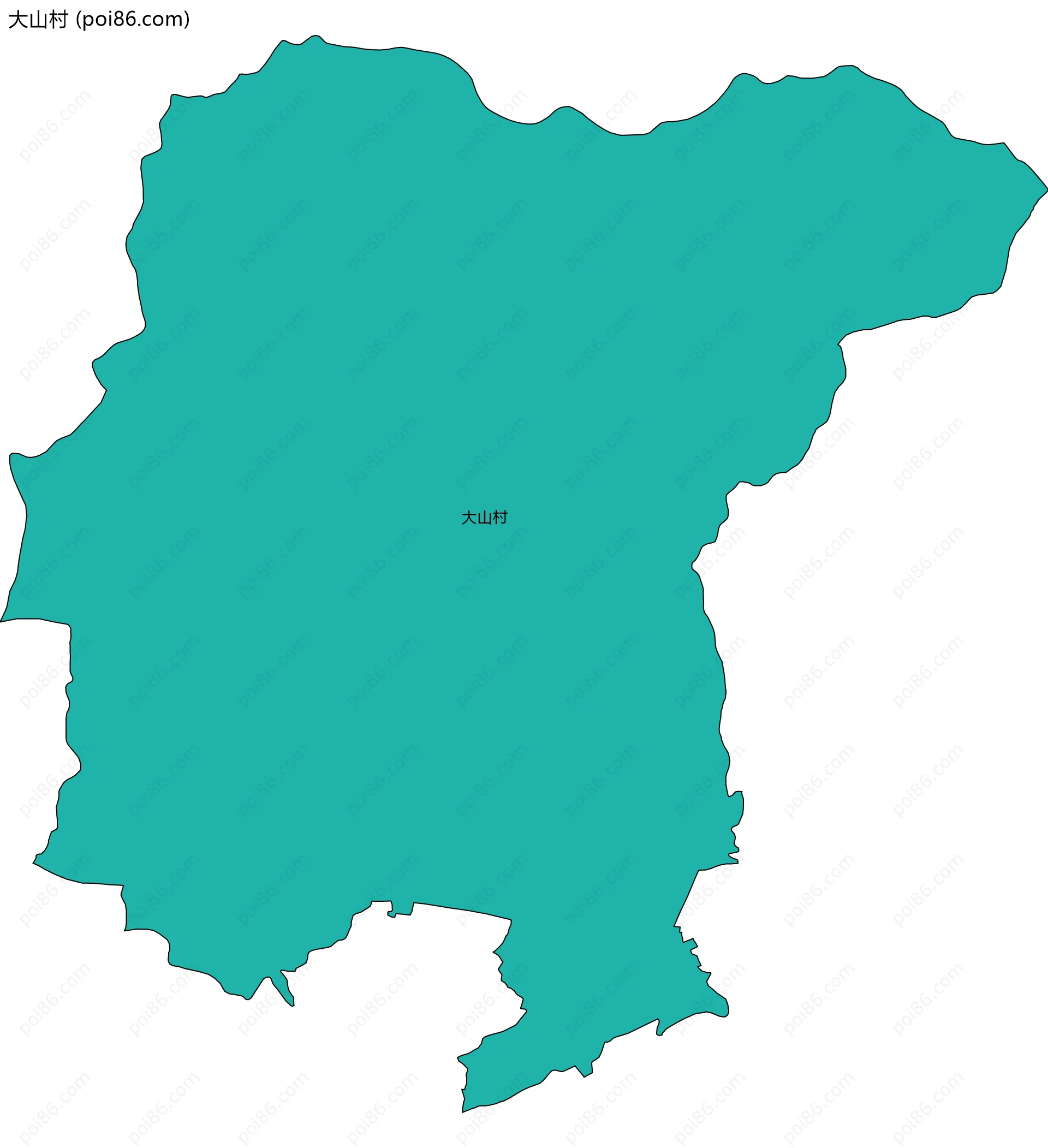 大山村边界地图