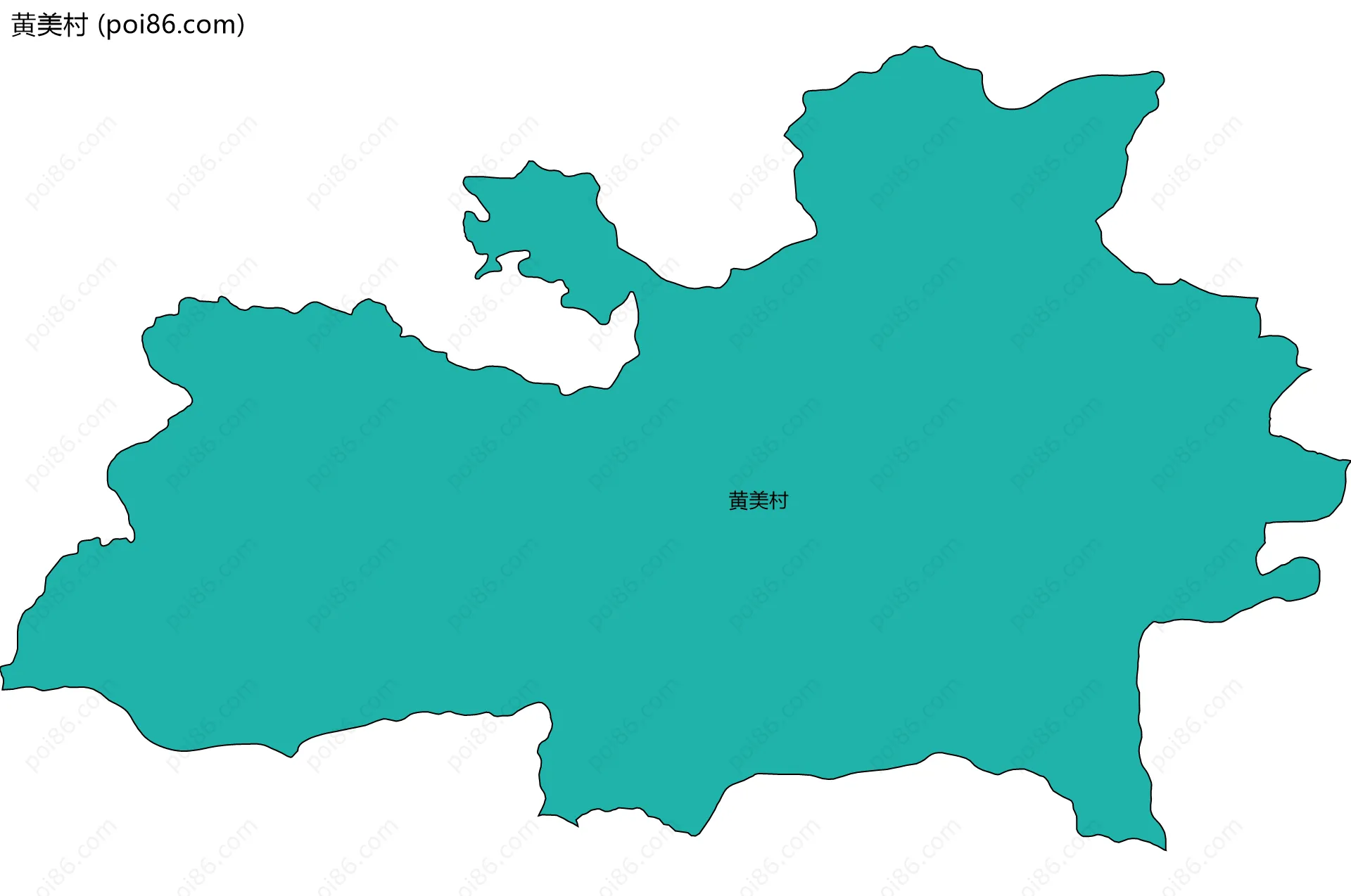 黄美村边界地图