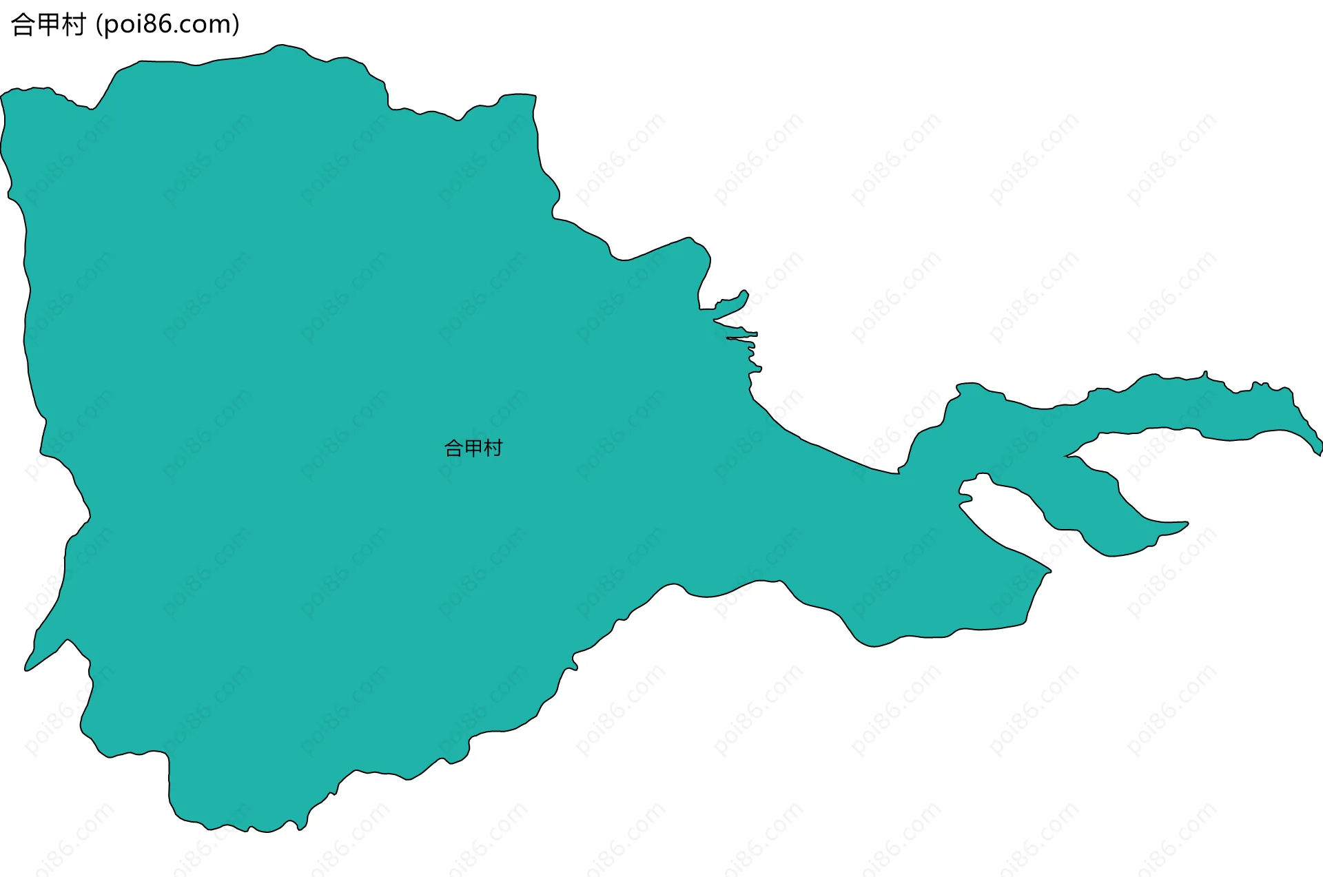 合甲村边界地图