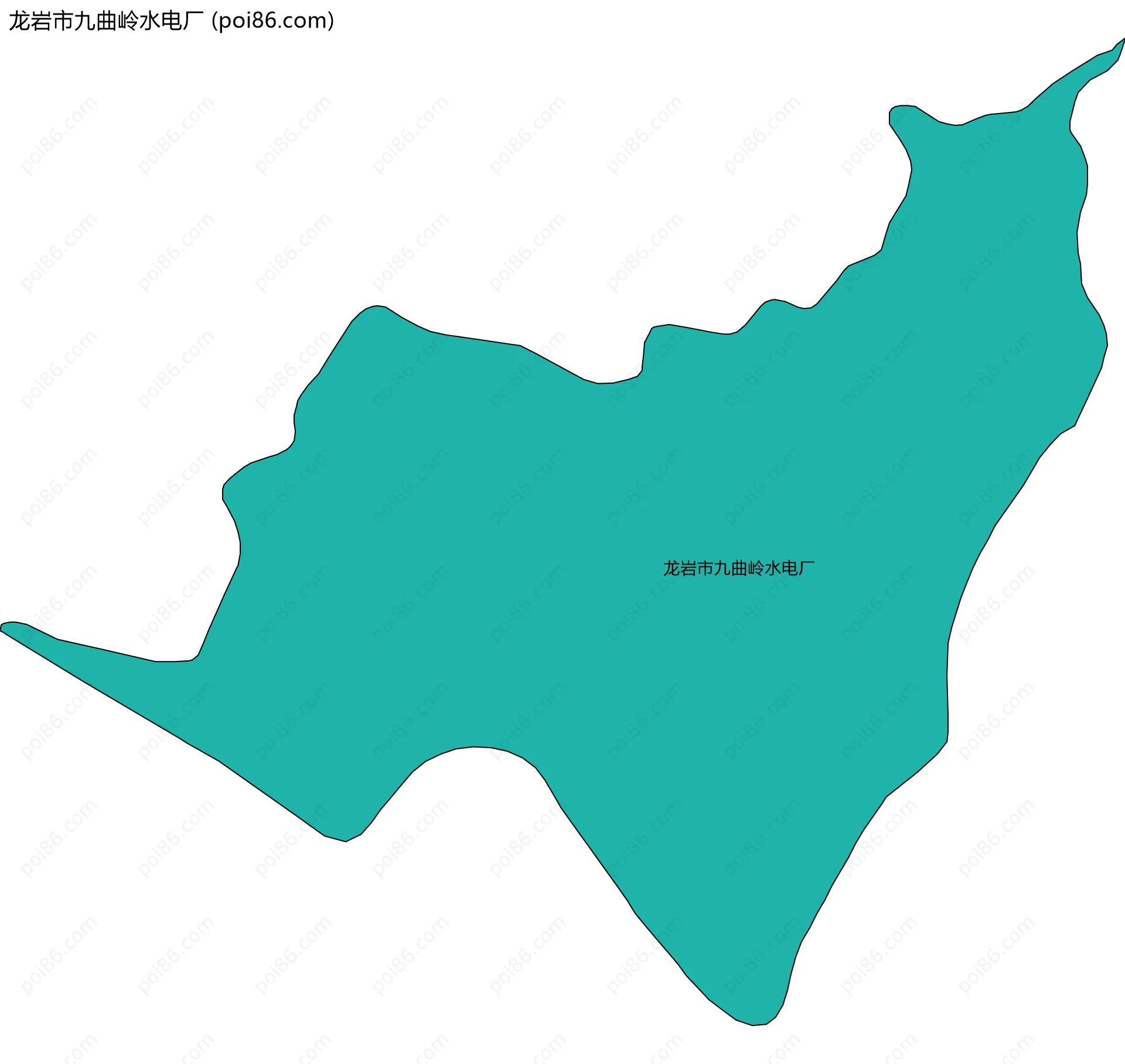 龙岩市九曲岭水电厂边界地图