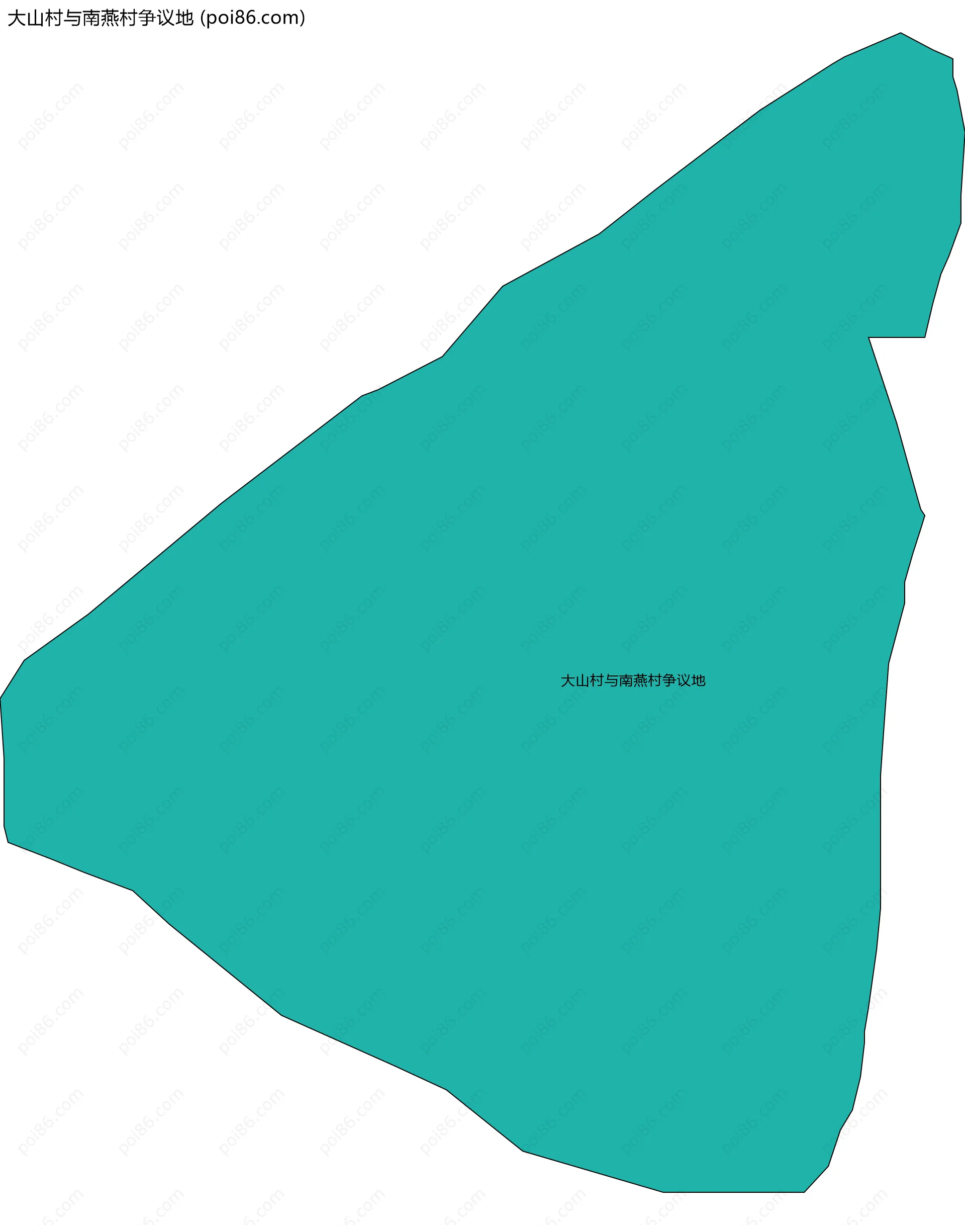 大山村与南燕村争议地边界地图