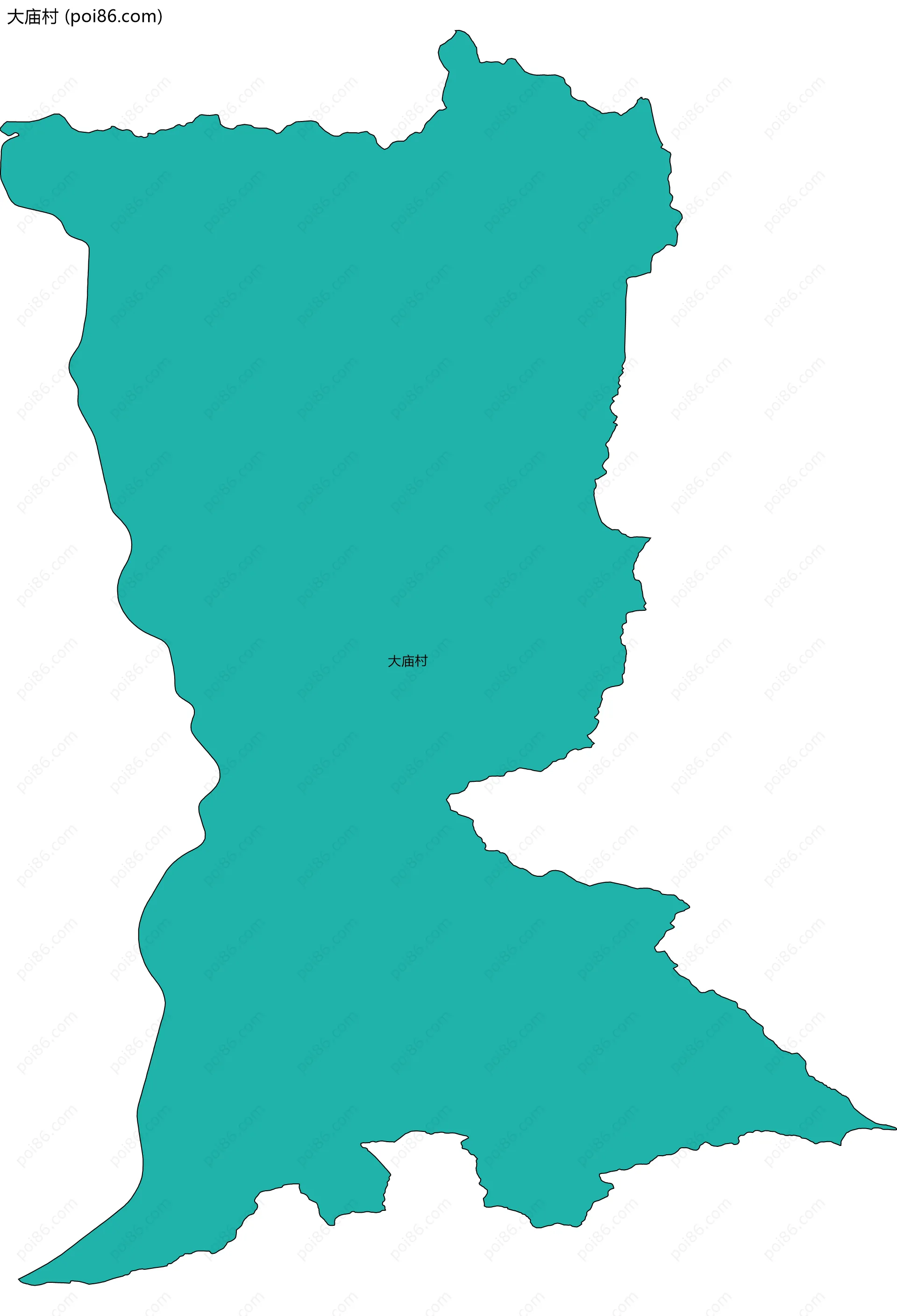 大庙村边界地图