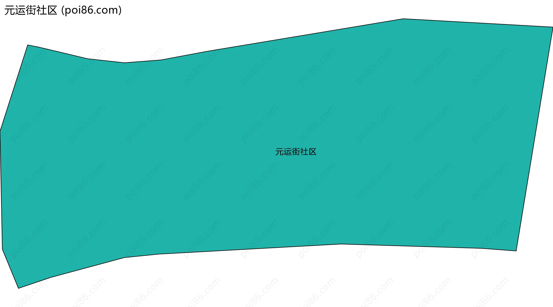 元运街社区边界地图