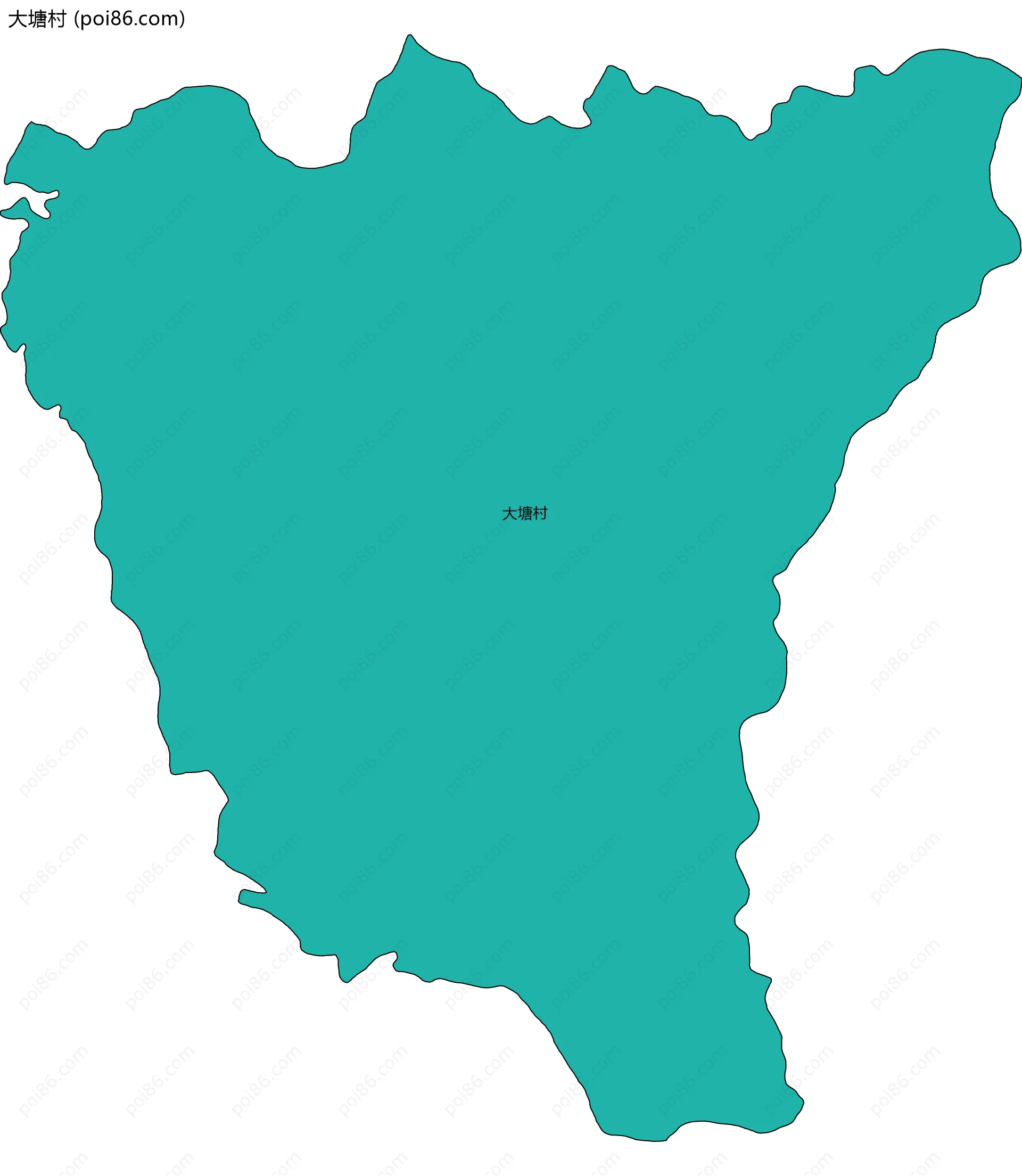 大塘村边界地图