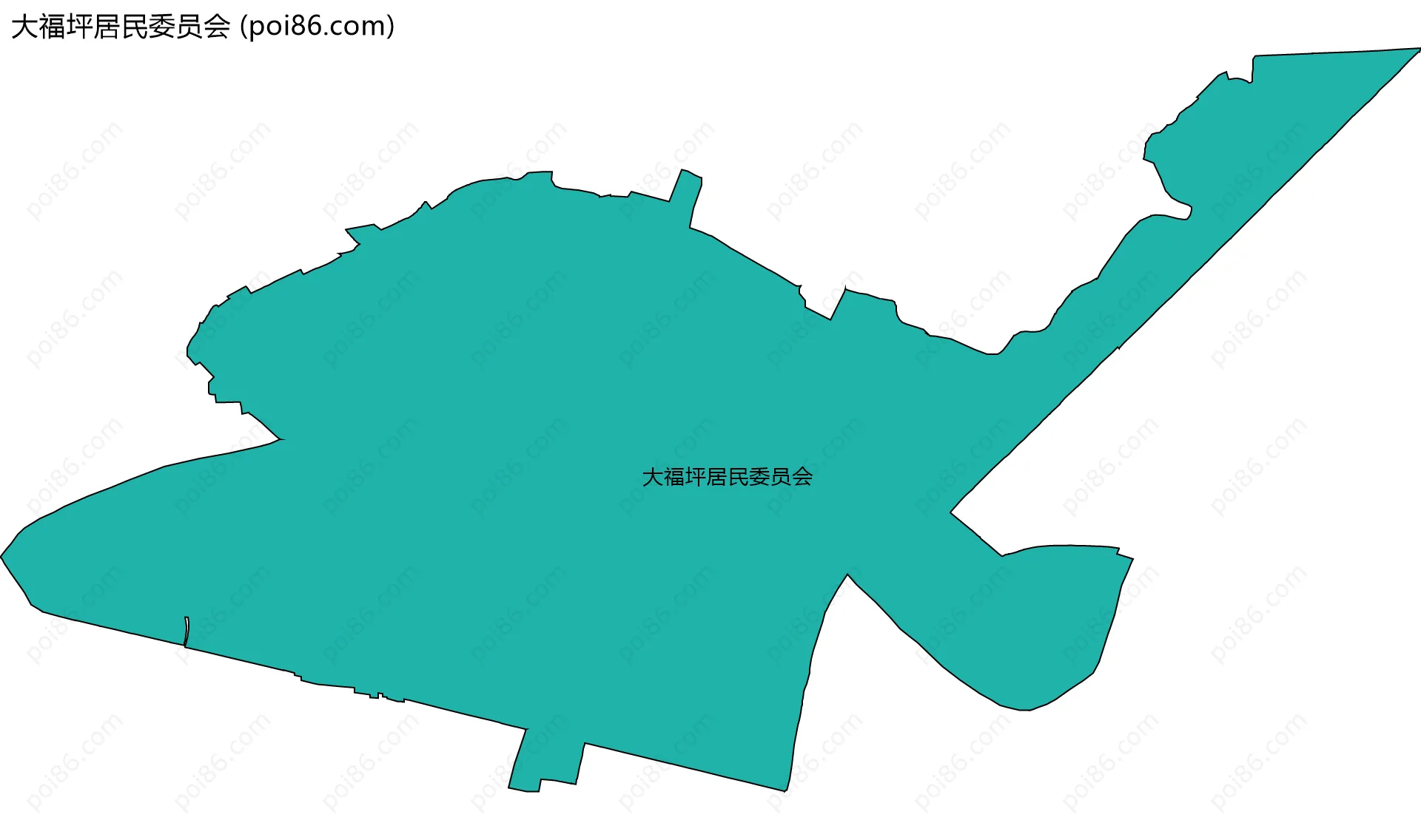 大福坪居民委员会边界地图