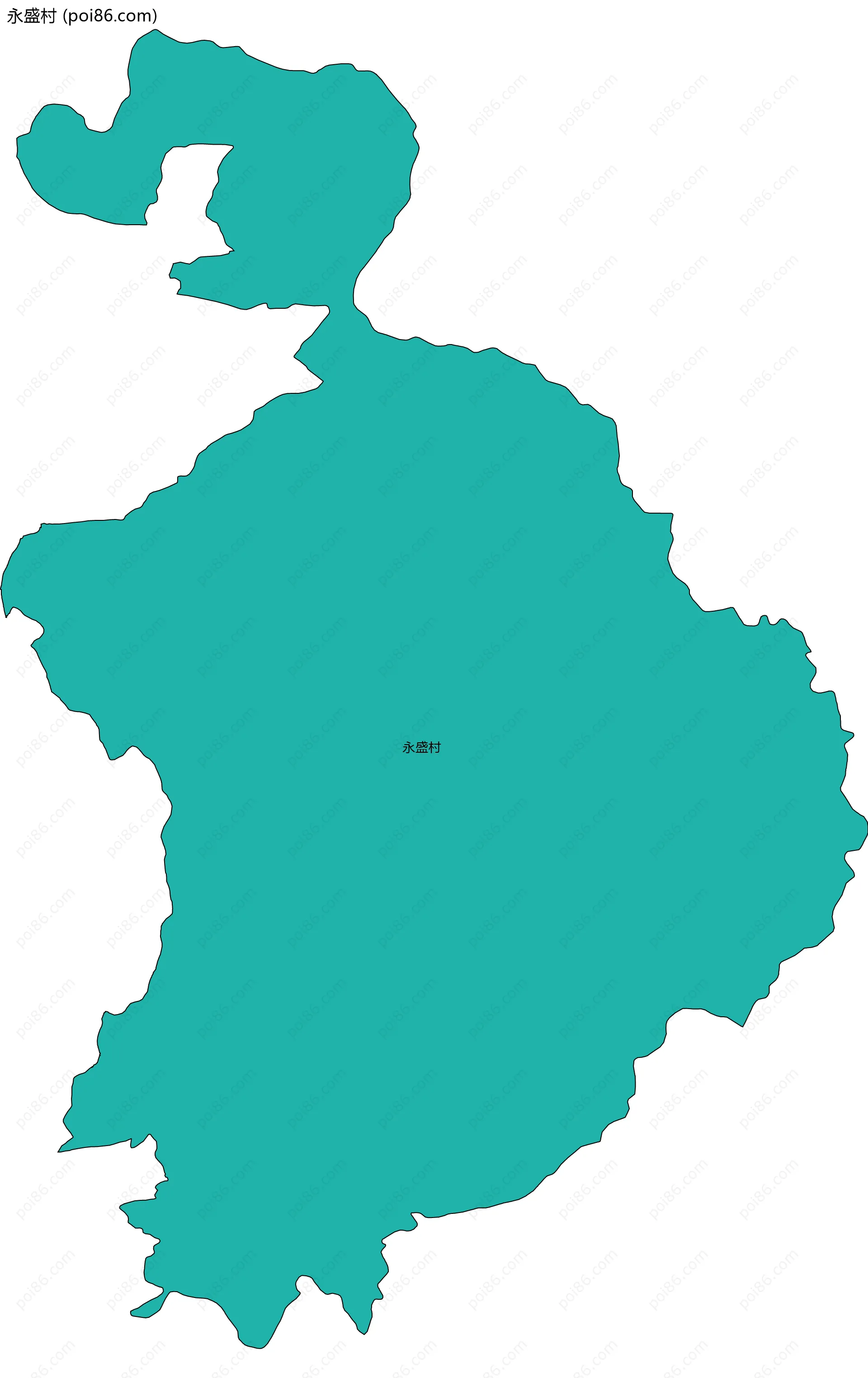 永盛村边界地图