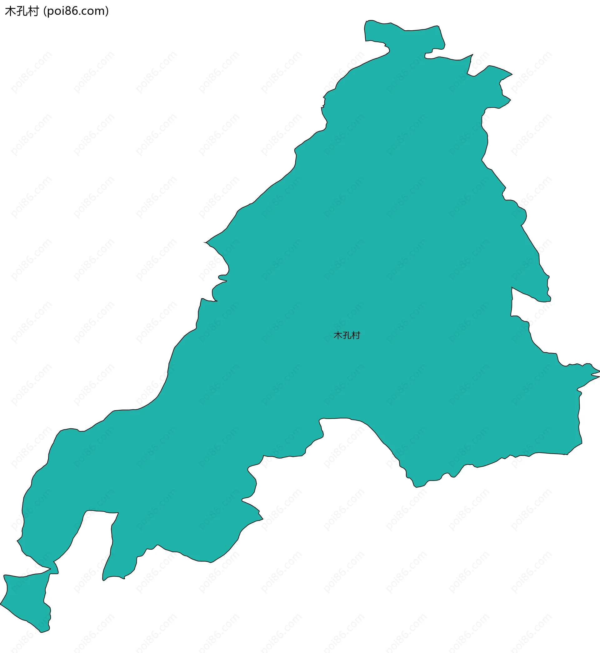 木孔村边界地图