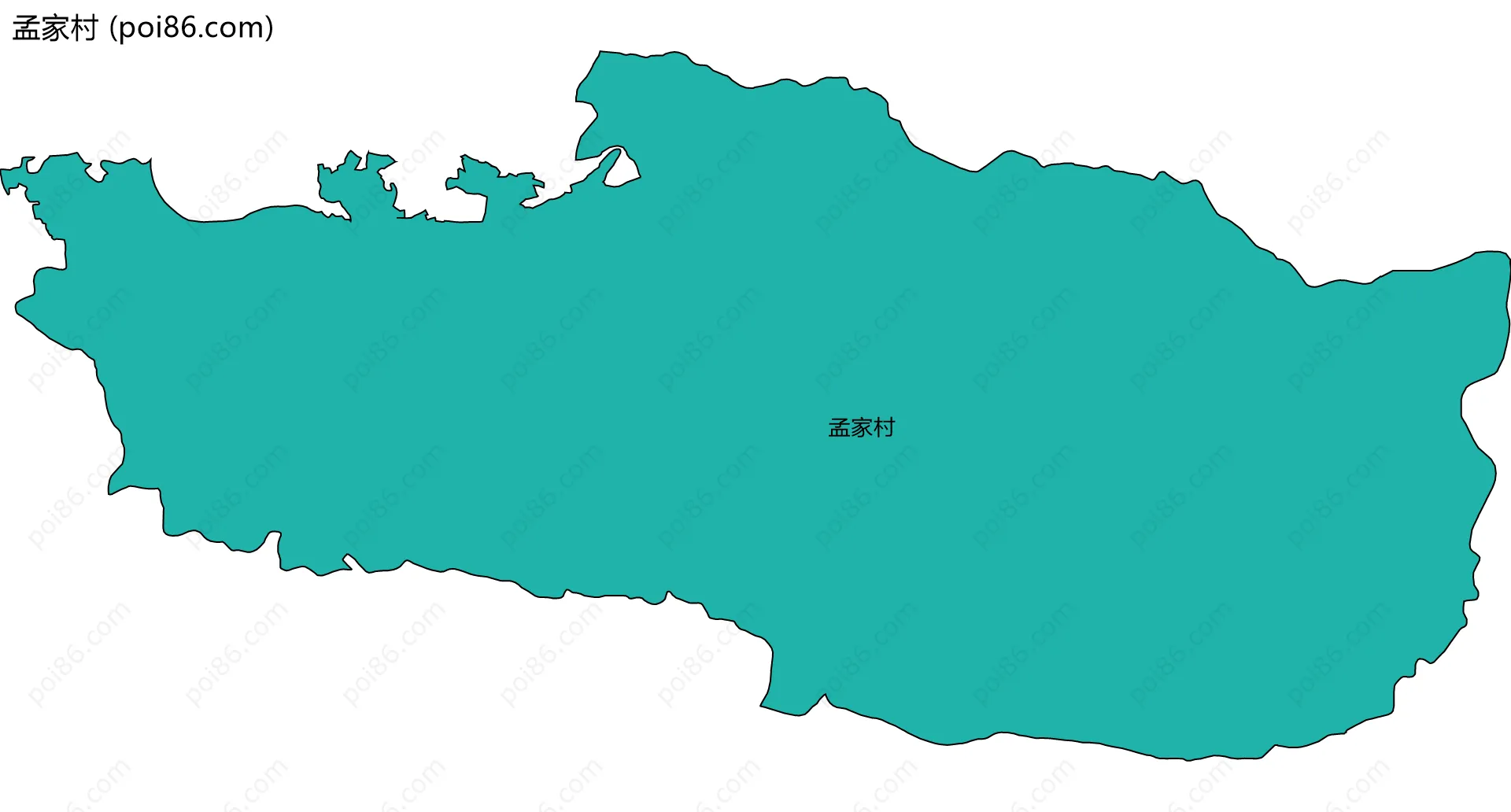 孟家村边界地图