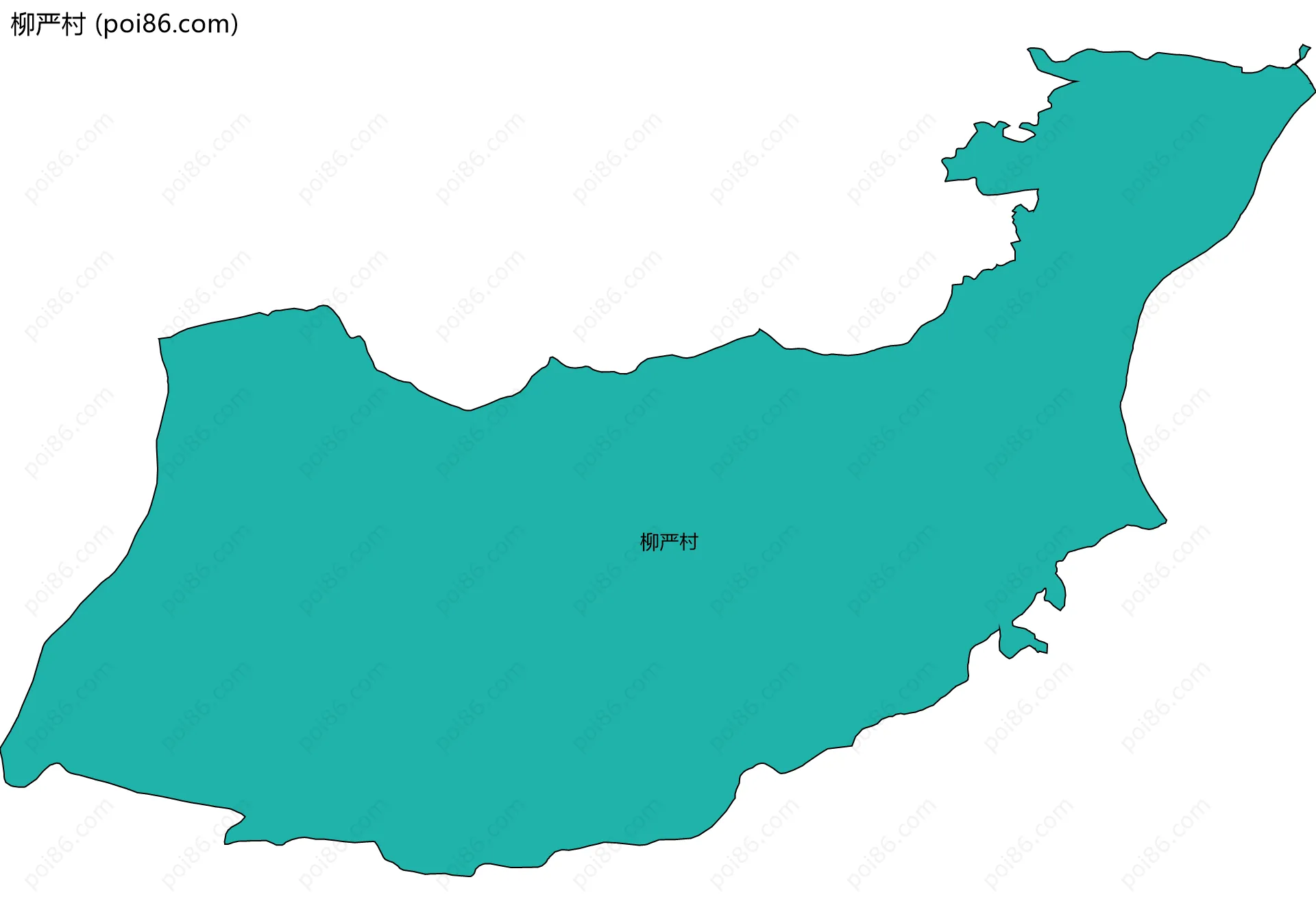 柳严村边界地图