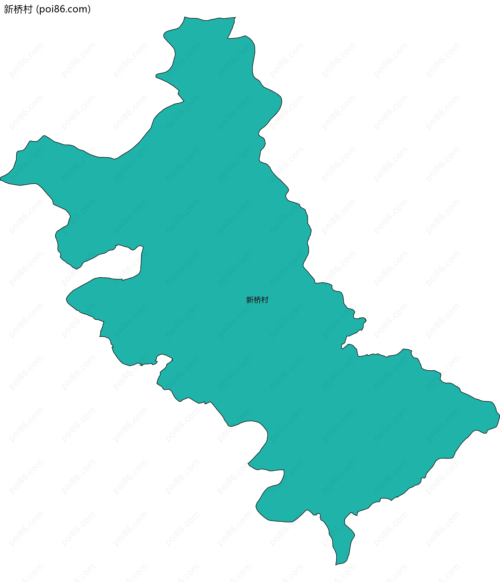 新桥村边界地图