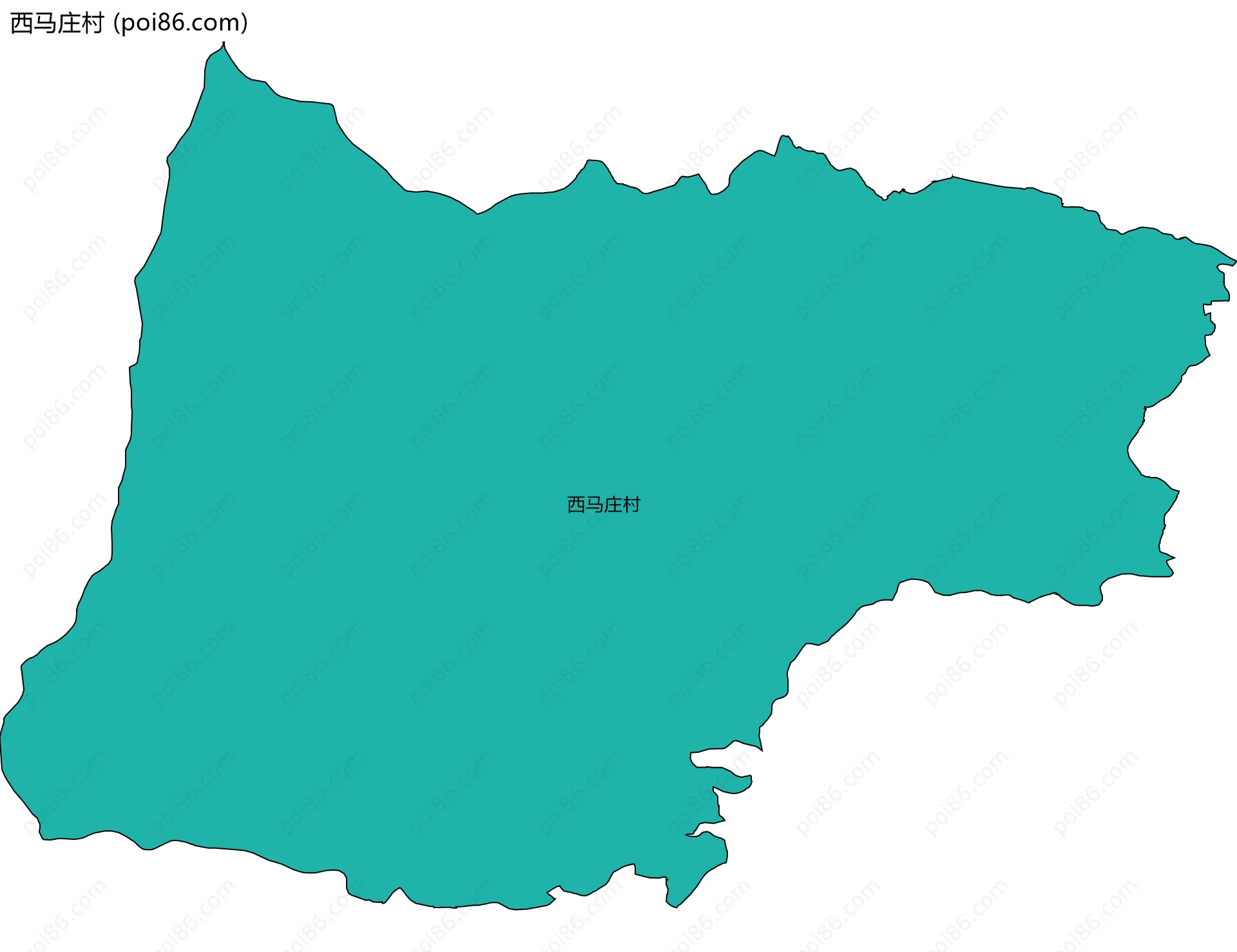 西马庄村边界地图