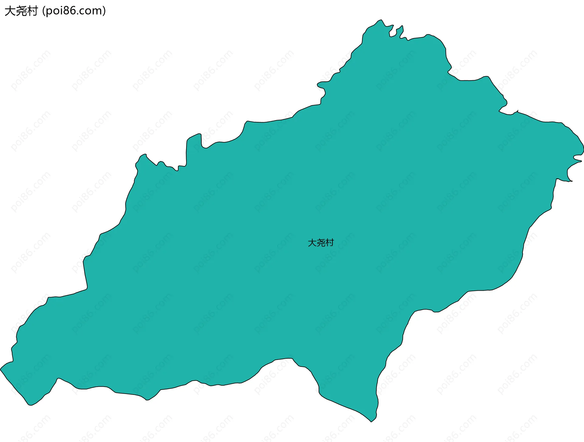 大尧村边界地图