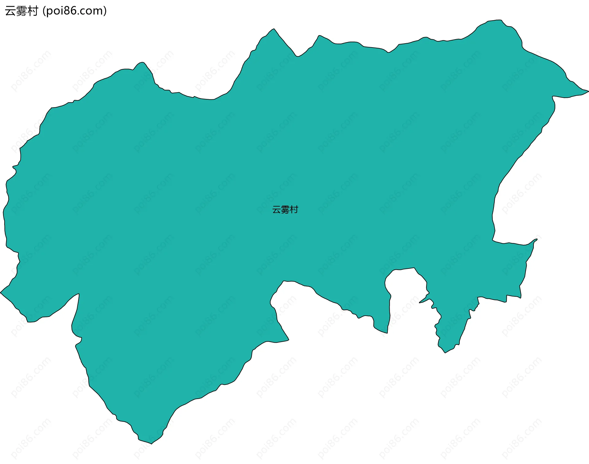 云雾村边界地图